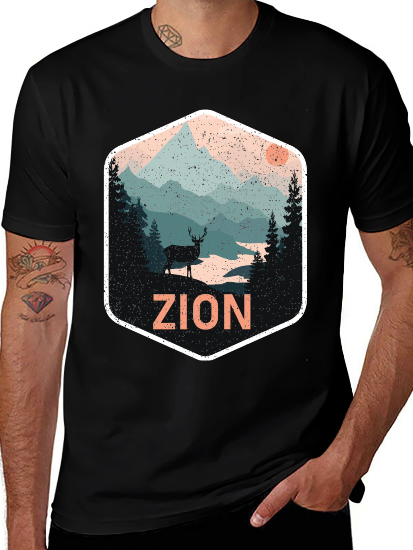 Zion Deer Mountain Graphic Tee
