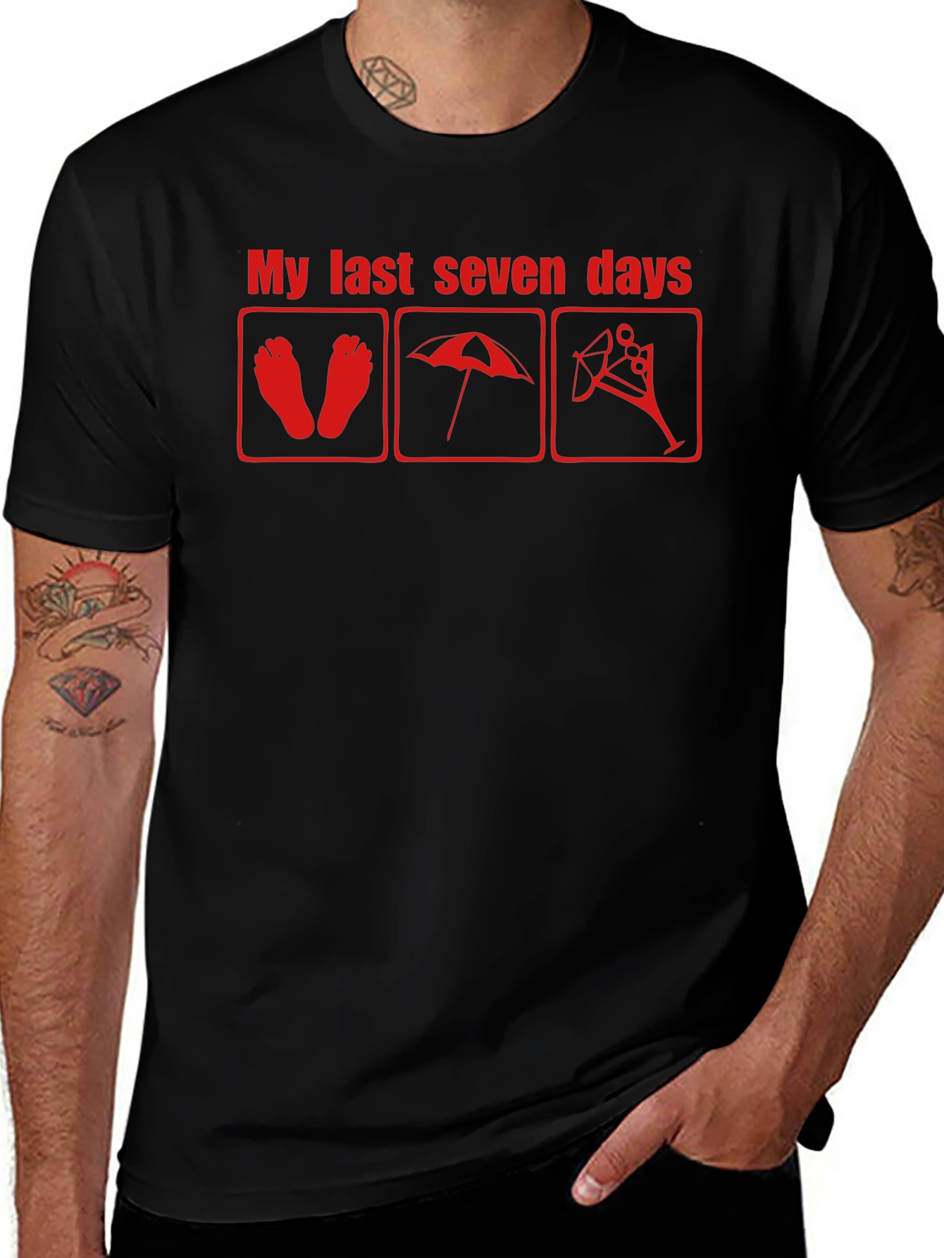 Variant 20 of My Last Seven Days Graphic T-Shirt