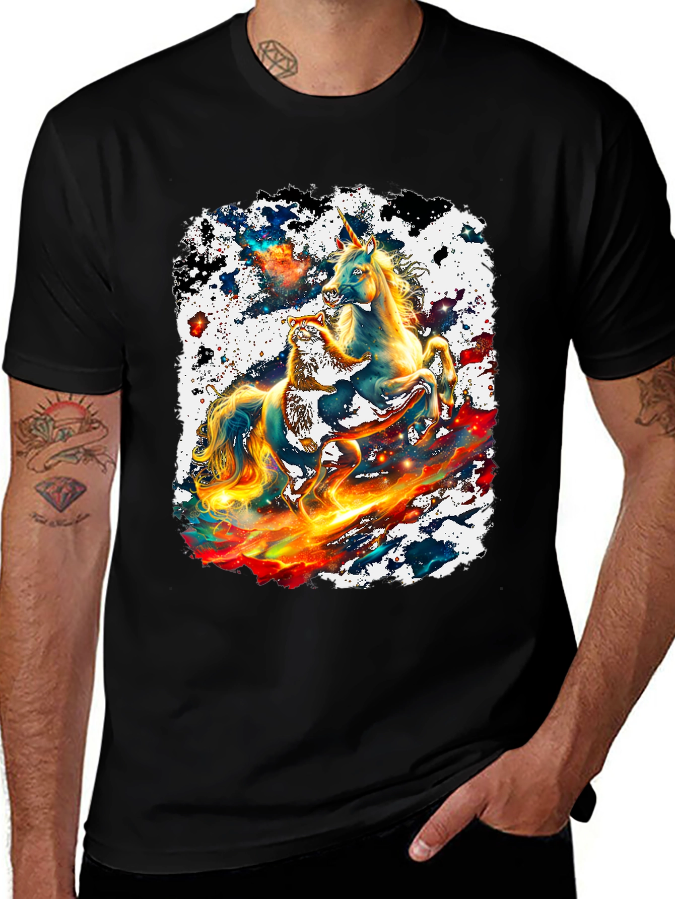 Variant 13 of Galaxy Unicorn Graphic Tee