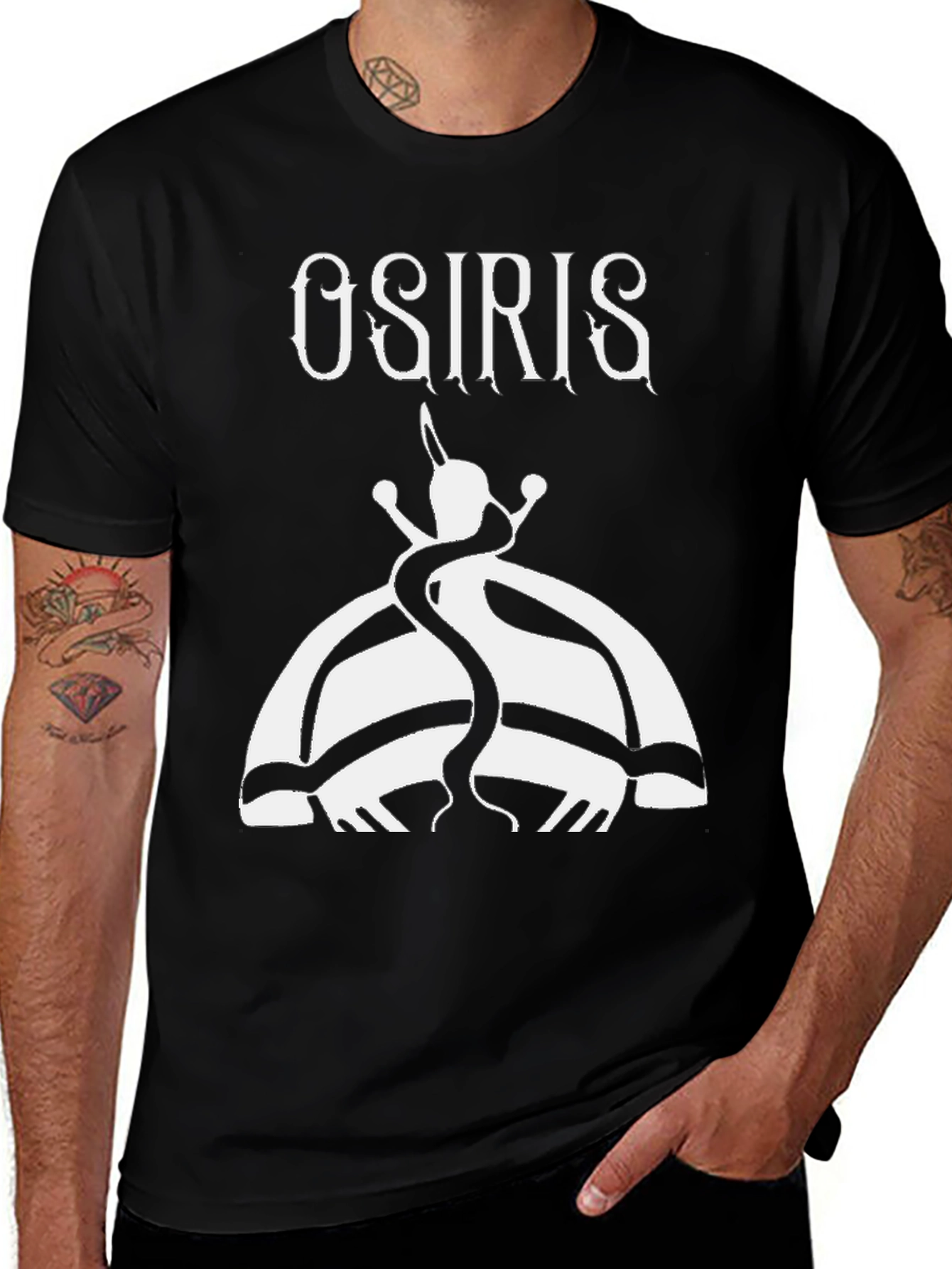 Osiris Graphic Tee - Black Cotton T-Shirt