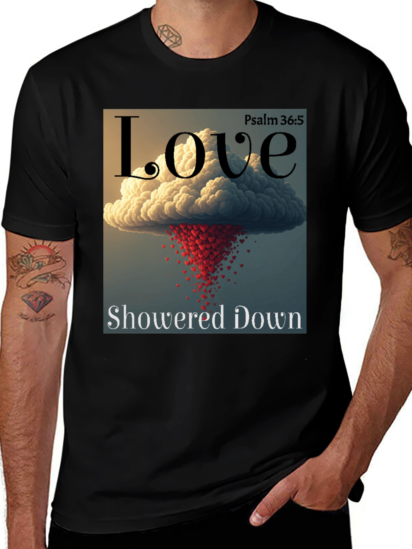 Variant 26 of Love Showered Down Graphic T-Shirt