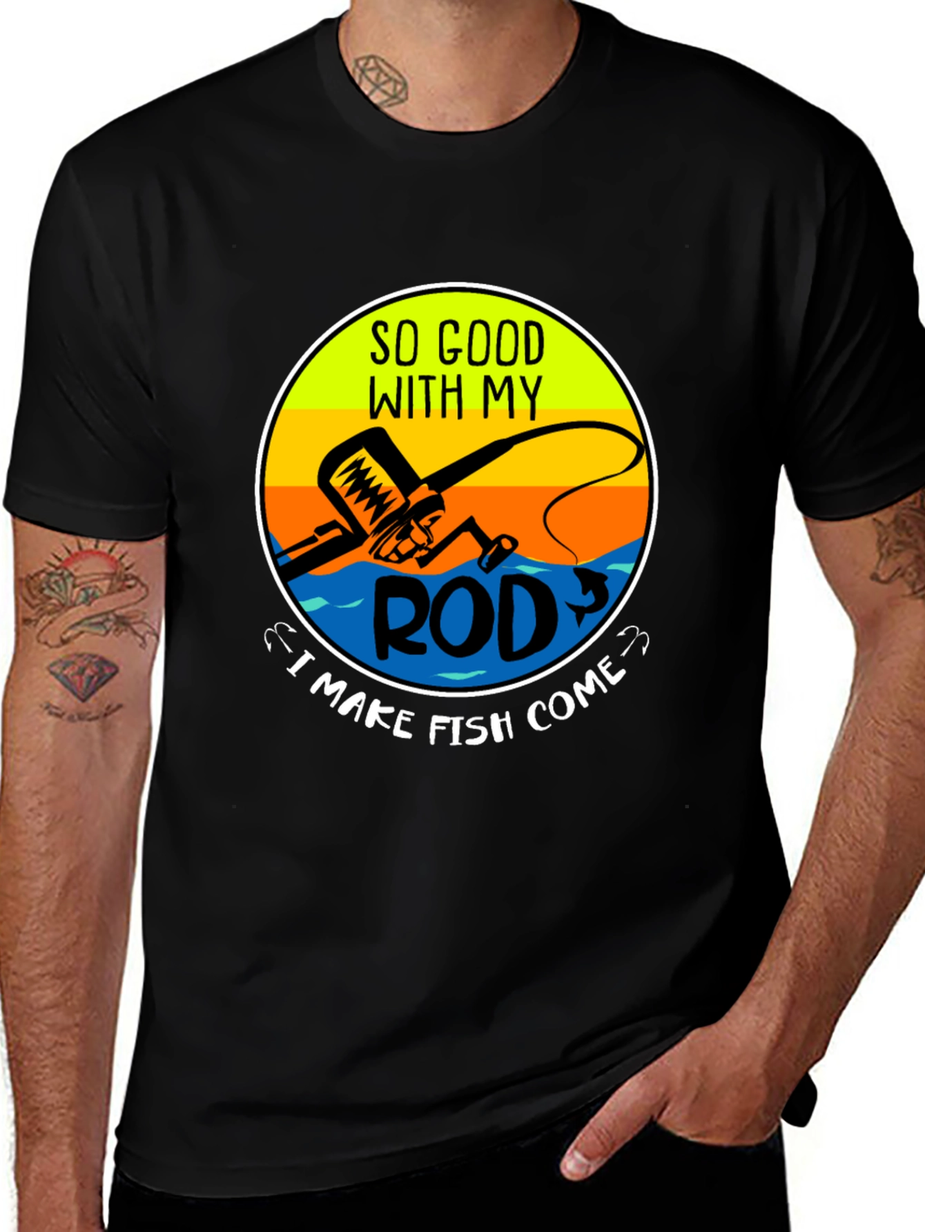 Variant 30 of Funny Fishing T-Shirt - So Good With My Rod