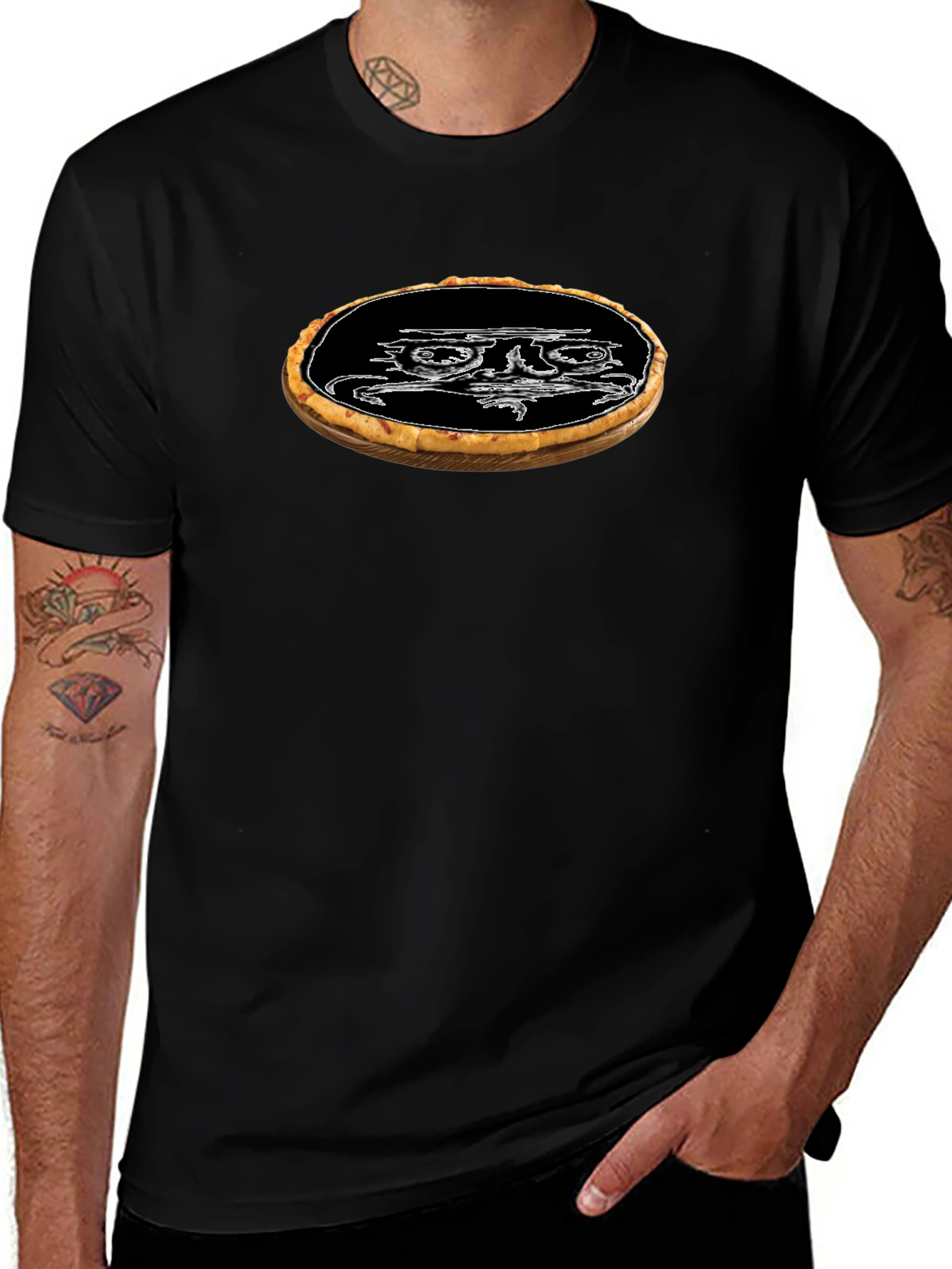 Variant 26 of Dark Pie Graphic Tee - Trendy Comfort