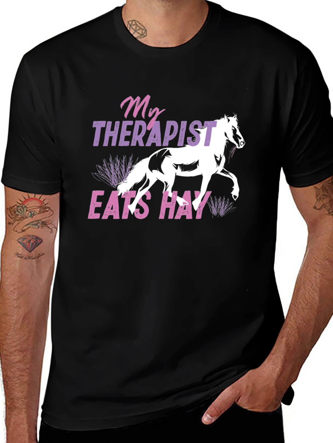 Variant 18 of My Therapist Eats Hay Funny Horse T-Shirt