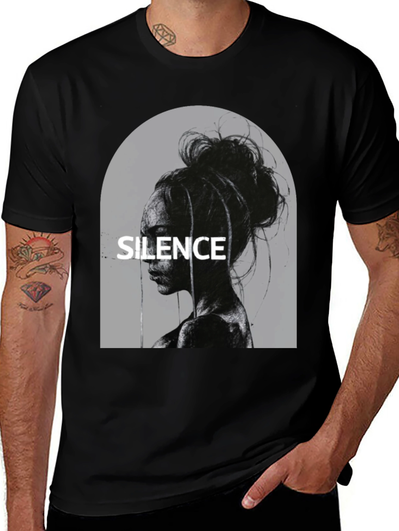 Variant 6 of Silence Graphic T-Shirt - Stylish Unisex Tee