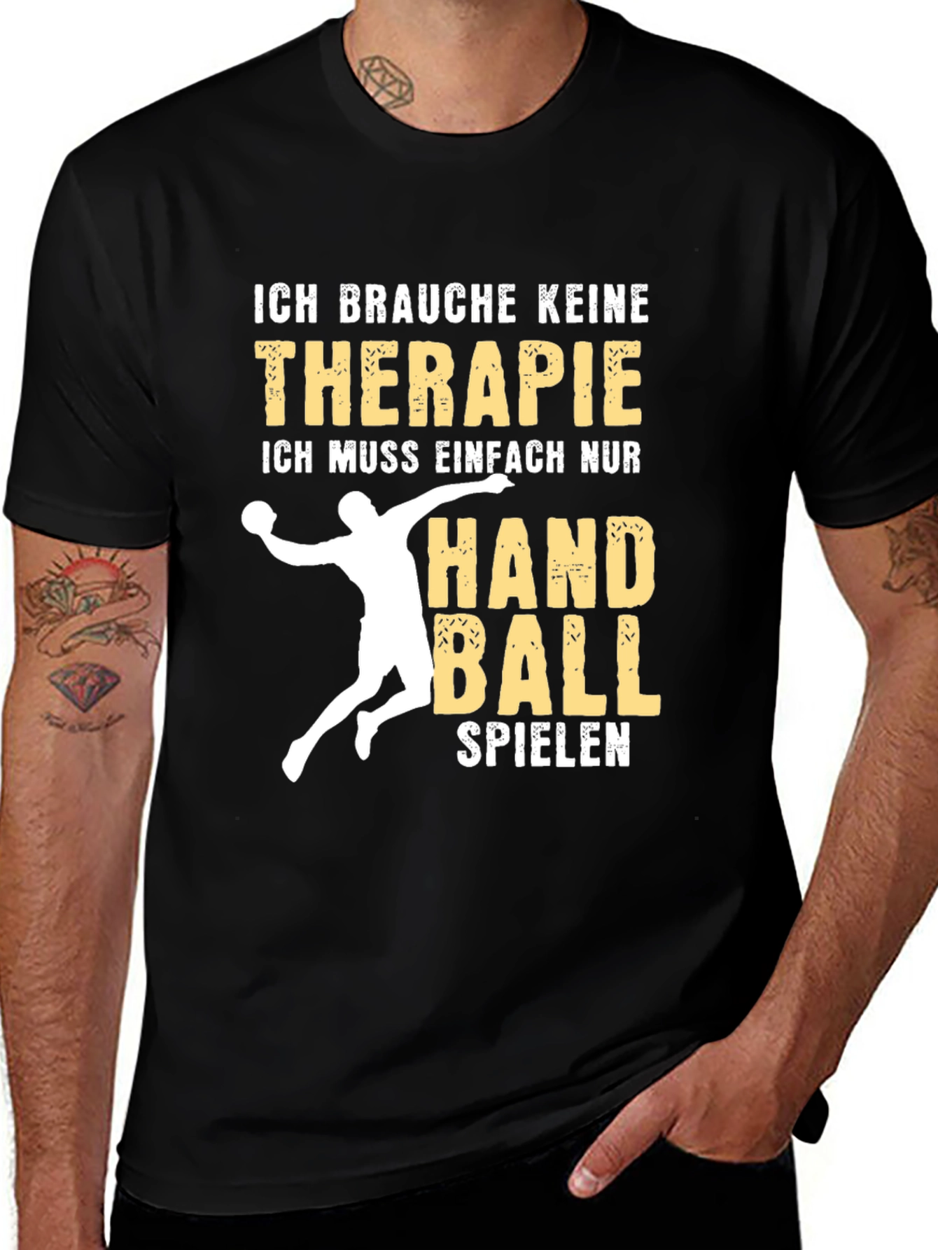Variant 24 of Handball Therapy T-Shirt - Funny Sports Tee