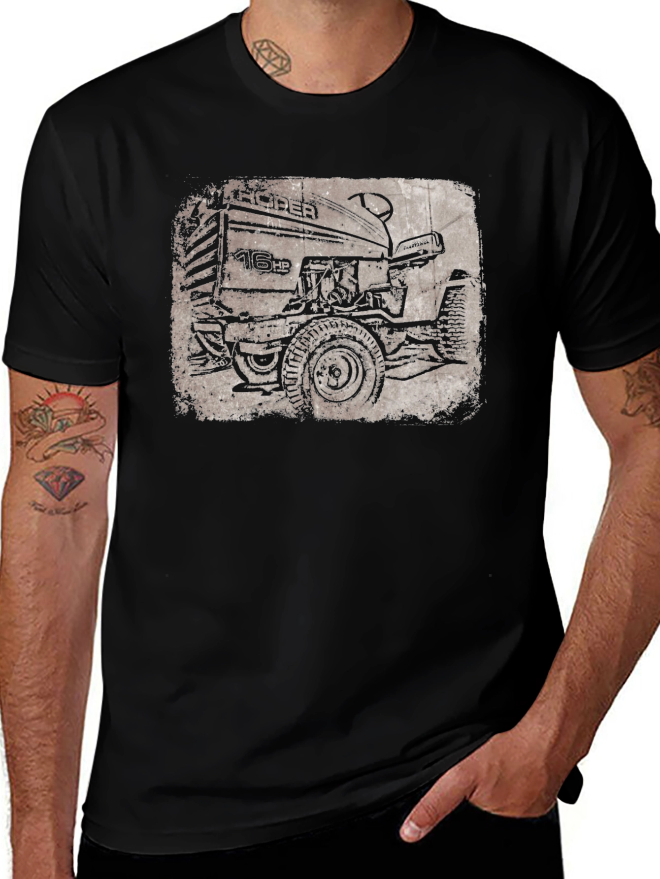 Variant 10 of Roper 16HP Lawn Tractor Graphic Tee - Vintage Style
