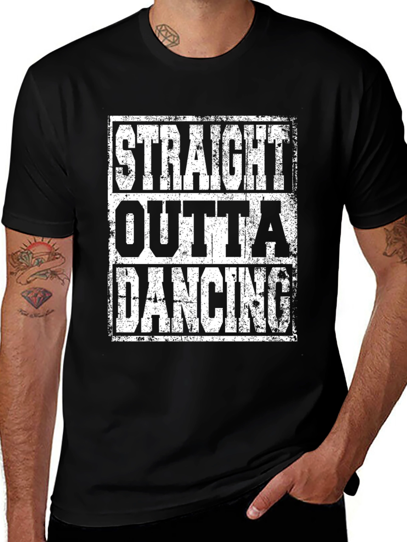 Variant 8 of Straight Outta Dancing Black Graphic Tee