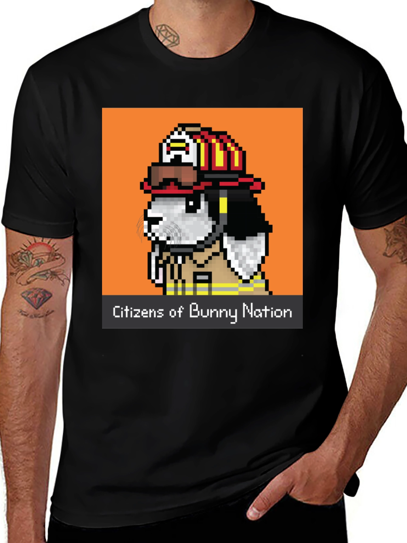 Variant 6 of Bunny Nation Firefighter Graphic Tee