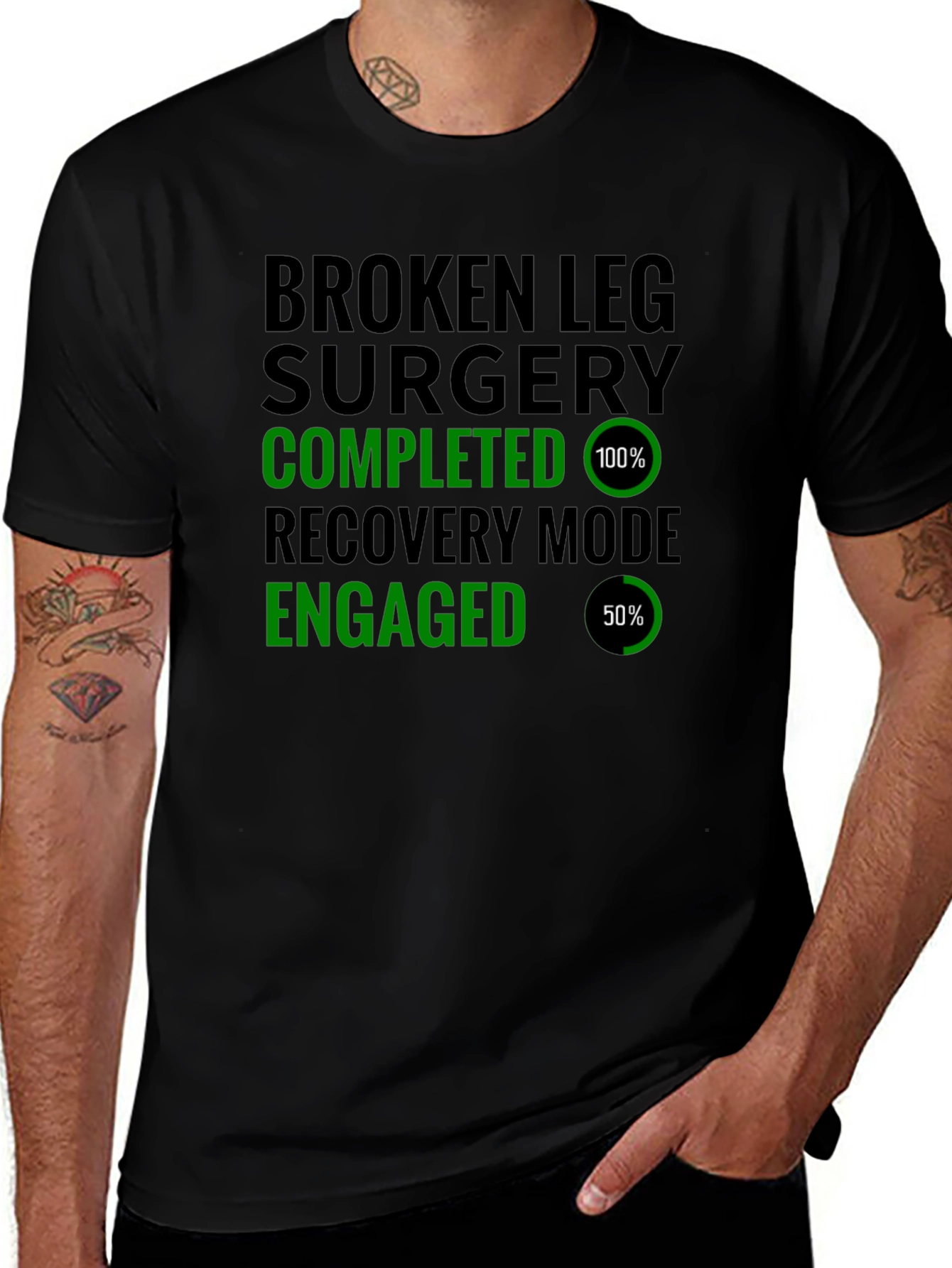 Variant 29 of Broken Leg Surgery Recovery Mode T-Shirt
