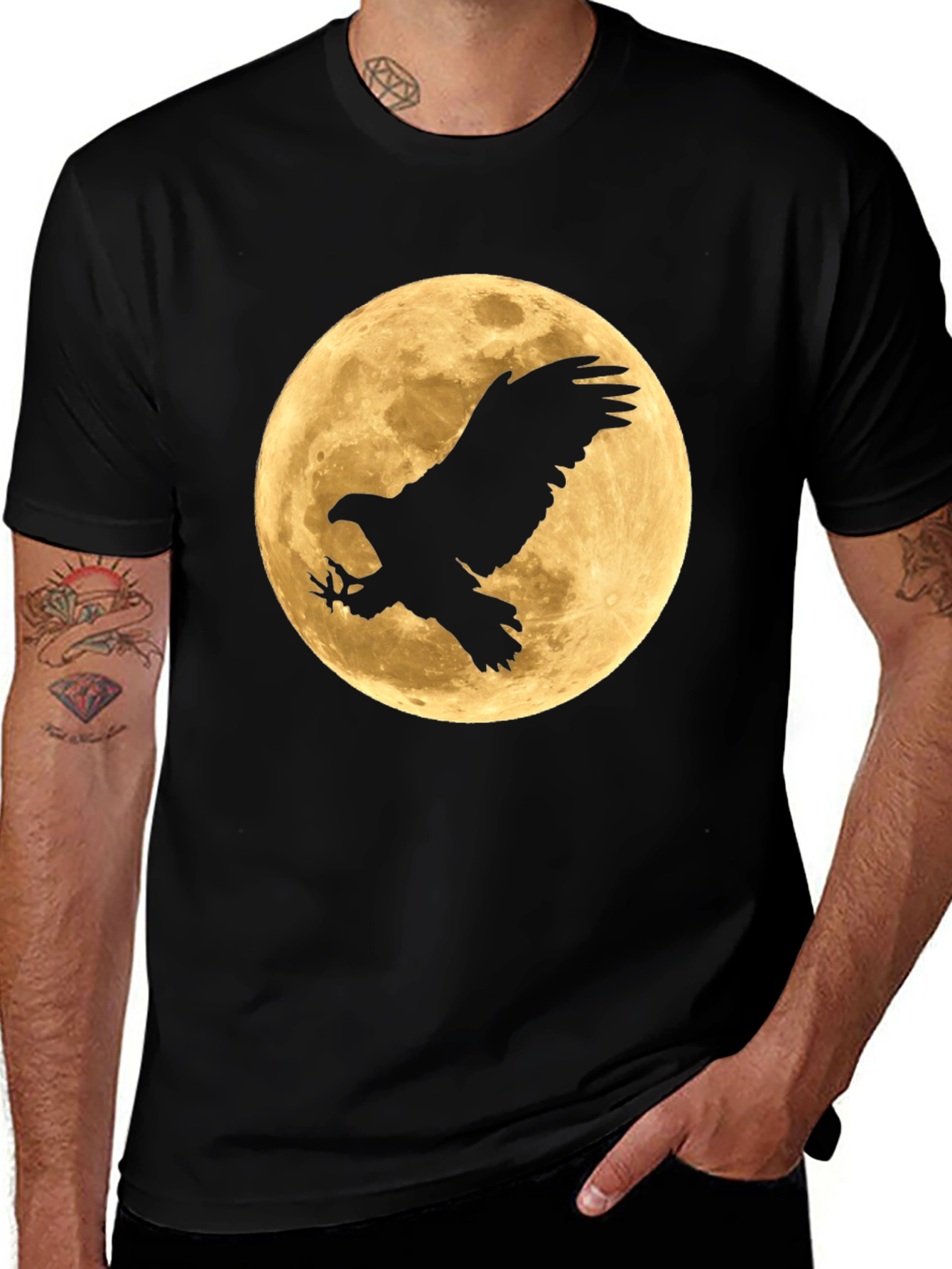 Variant 3 of Eagle Moon Black T-Shirt