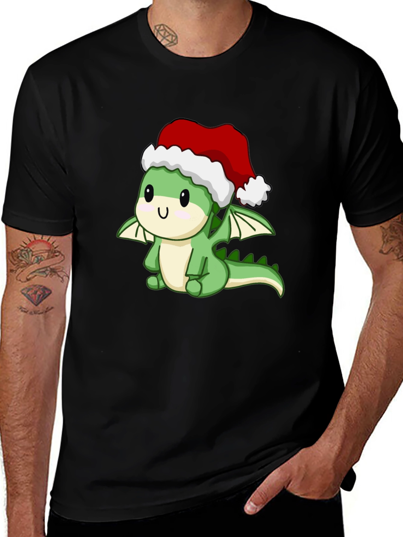 Variant 28 of Festive Dragon Graphic Tee - Holiday Edition