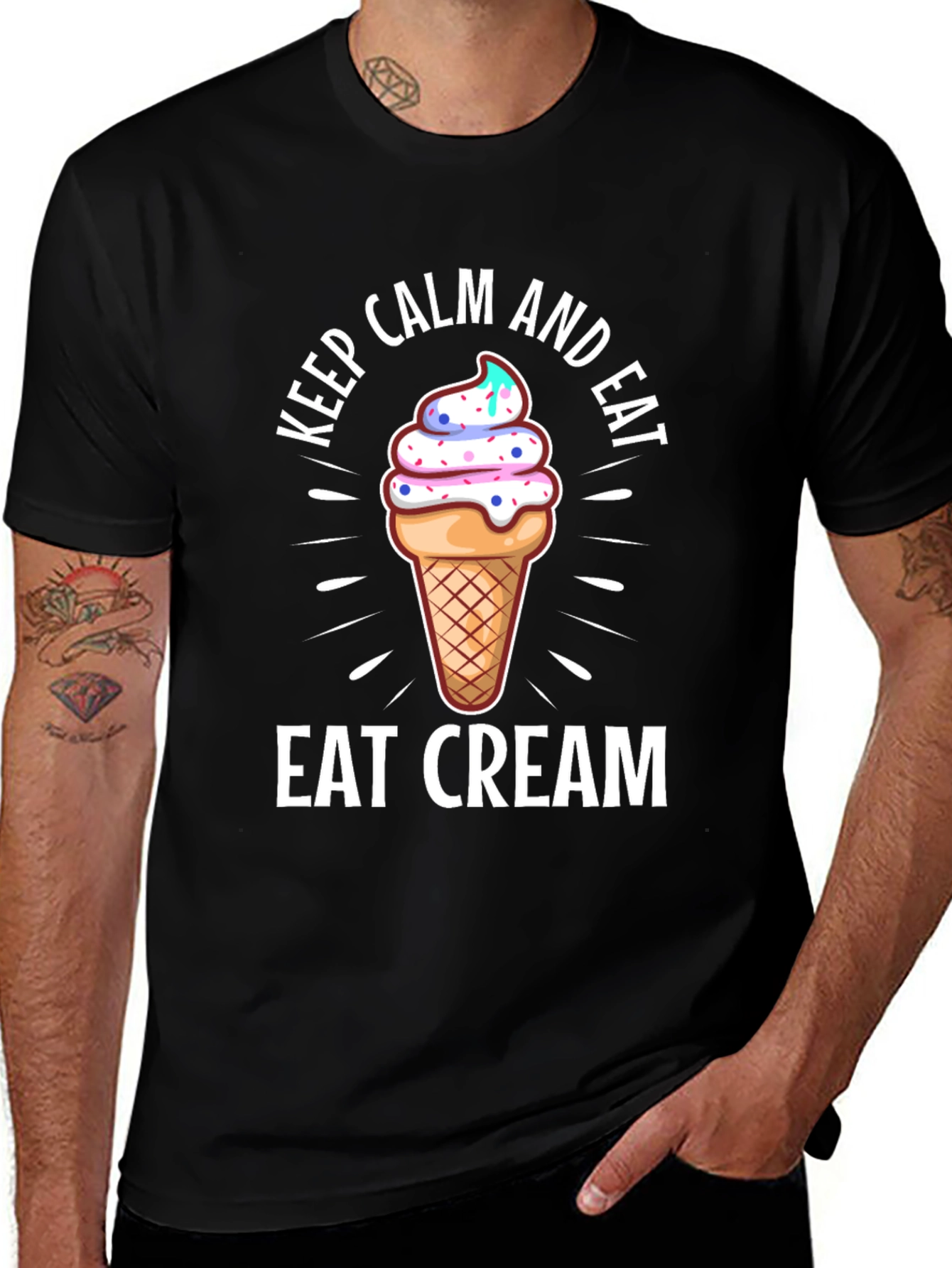 Variant 26 of Keep Calm and Eat Cream T-Shirt