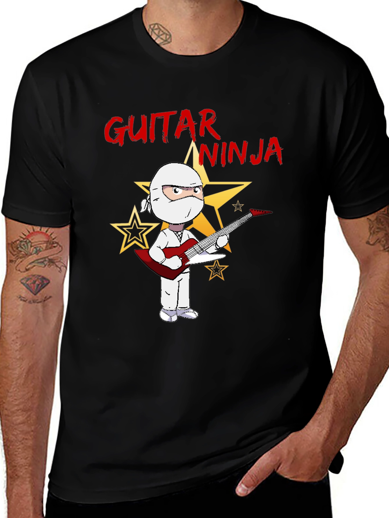 Variant 23 of Guitar Ninja Graphic Tee