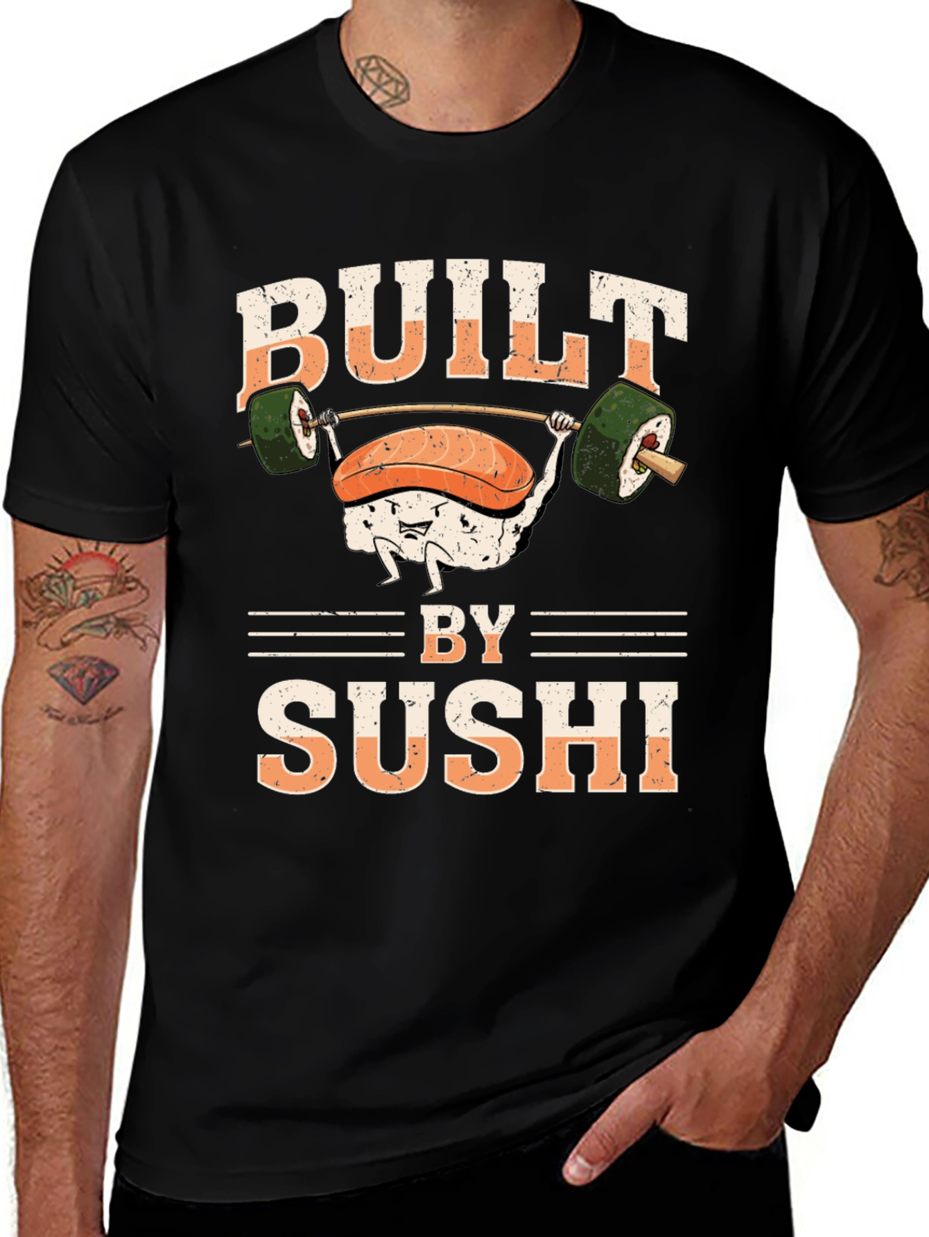 Variant 2 of Built by Sushi T-Shirt - Black