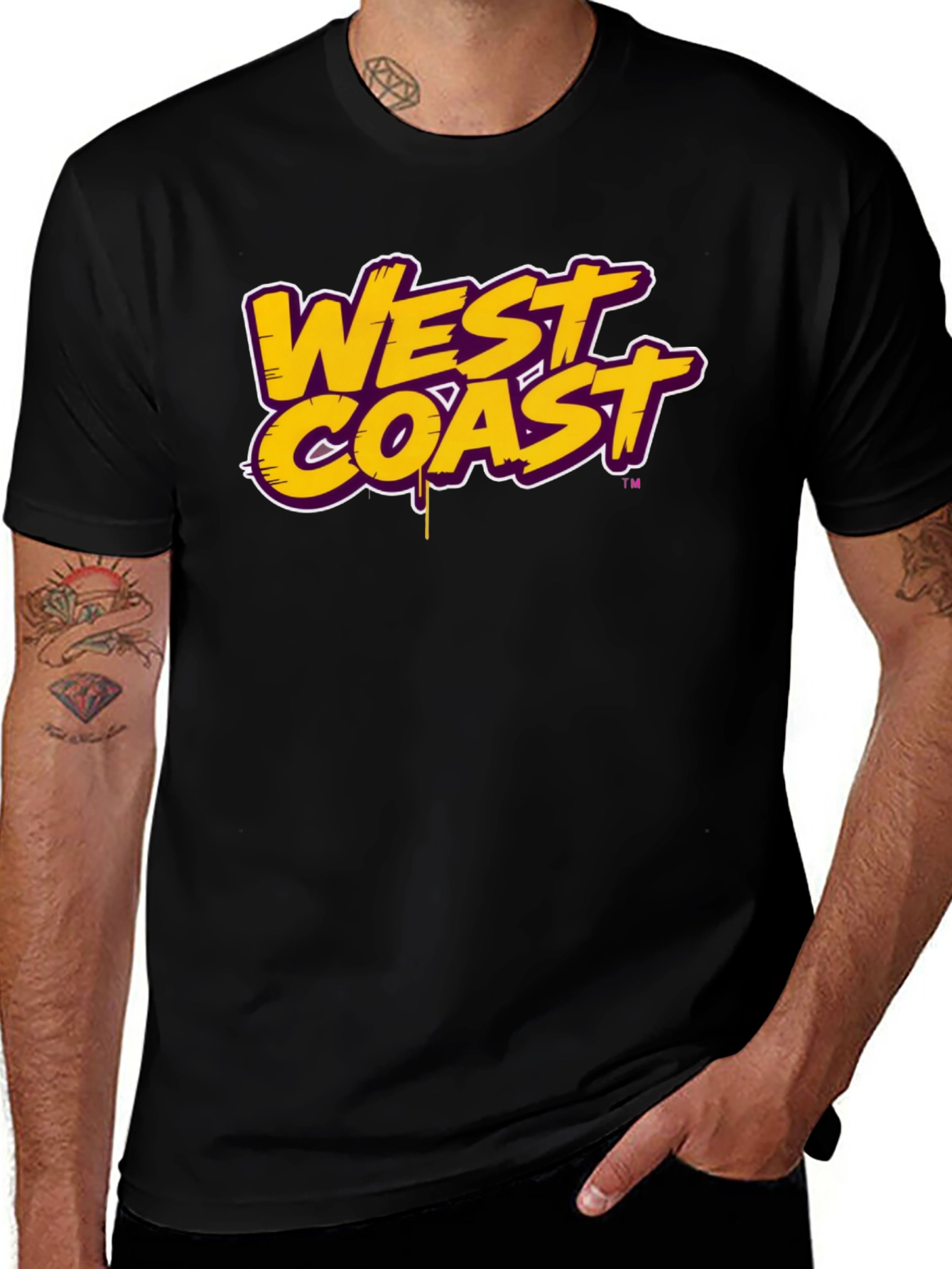 Variant 23 of West Coast Graphic T-Shirt - Black
