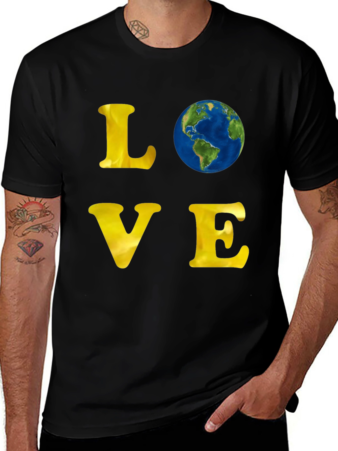 Variant 16 of Love Earth Graphic T-Shirt - Black