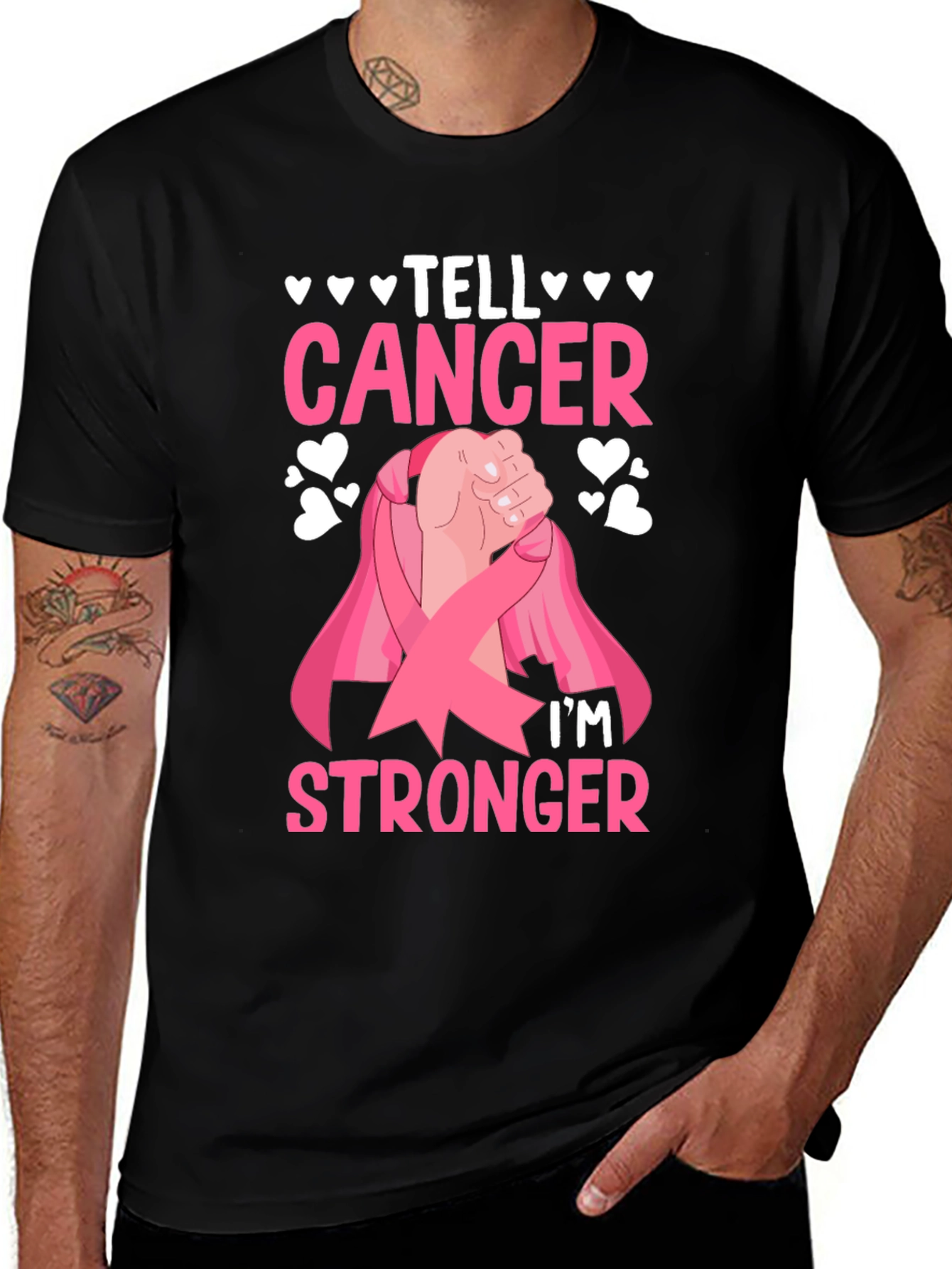 Variant 13 of Tell Cancer I'm Stronger T-Shirt