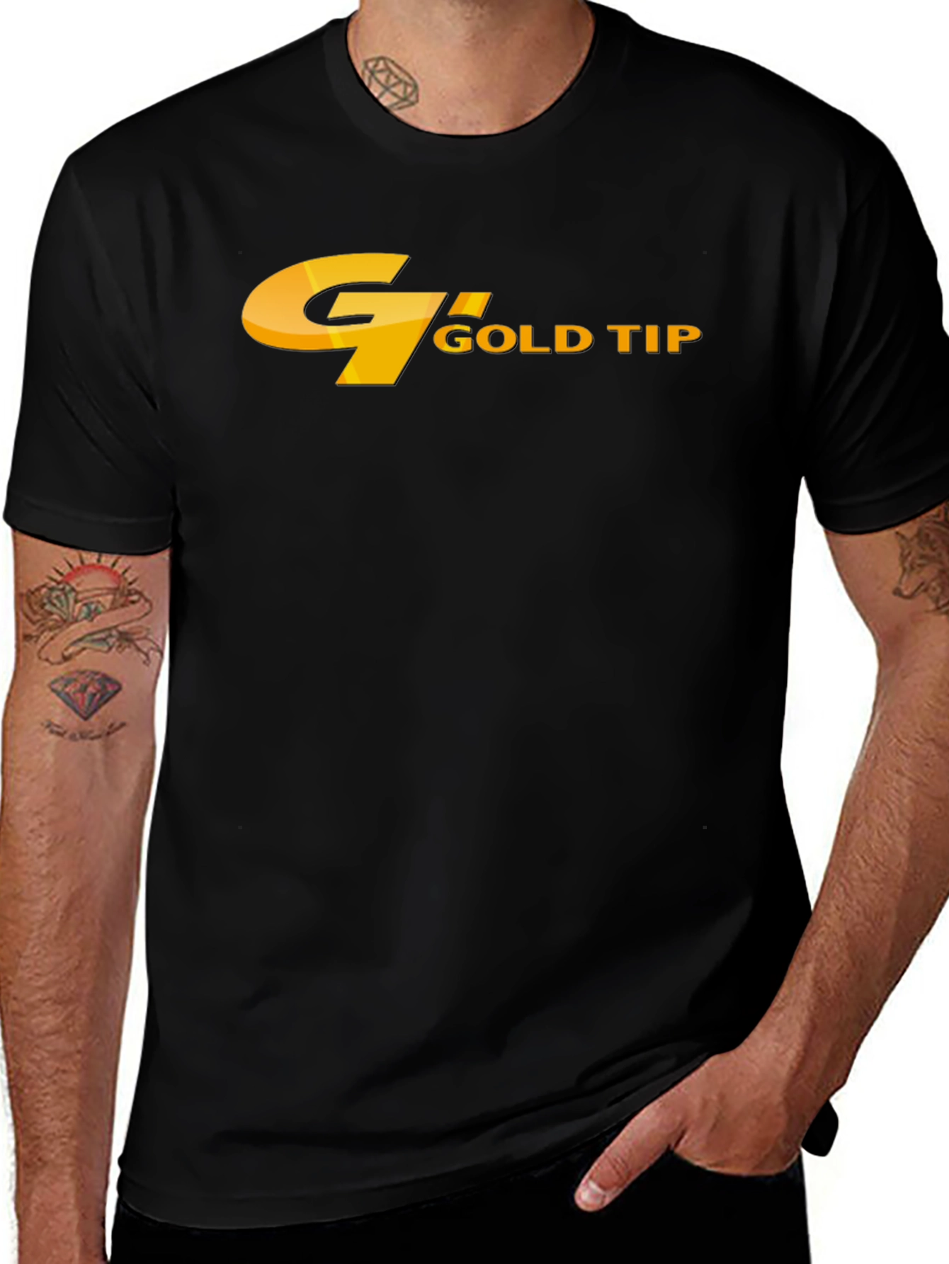 Gold Tip Logo T-Shirt - Classic Design, Premium Quality