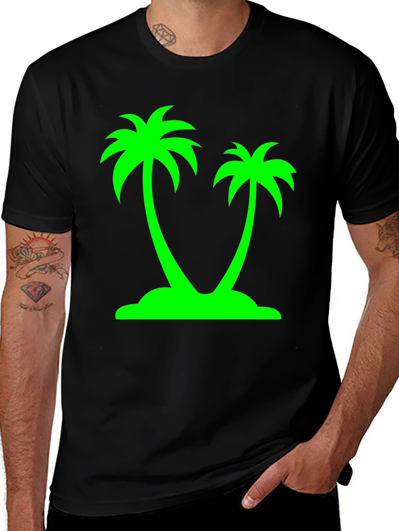 Variant 19 of Tropical Palm Tree Graphic Tee - Island Vibes