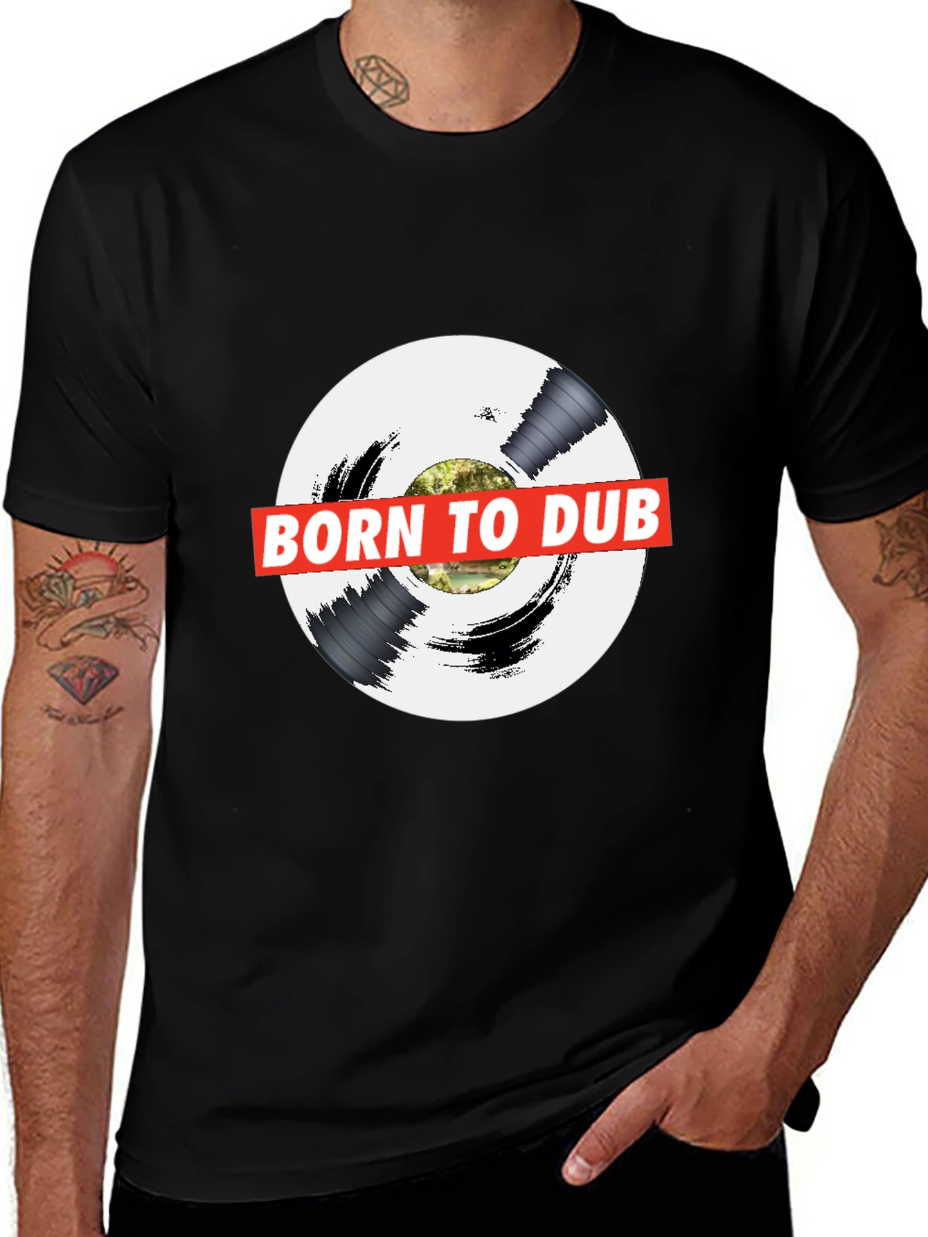 Variant 15 of Born to Dub Record Graphic T-Shirt