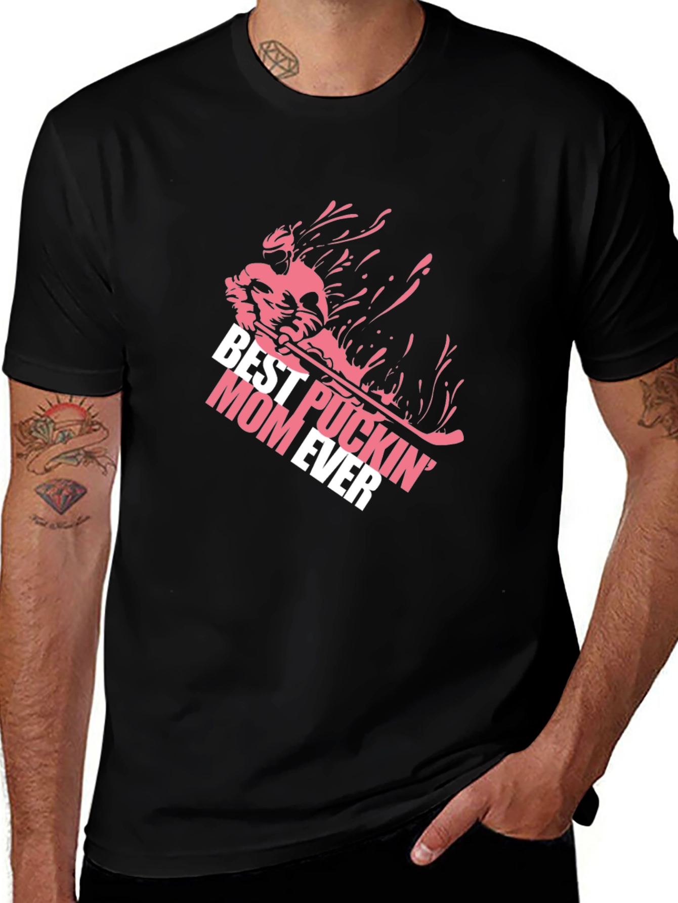 Variant 9 of Best Puckin' Mom Ever T-Shirt - Hockey Mom Tee