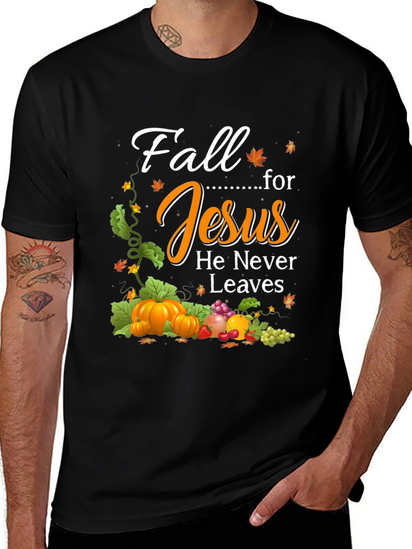 Variant 17 of Fall for Jesus Black T-Shirt