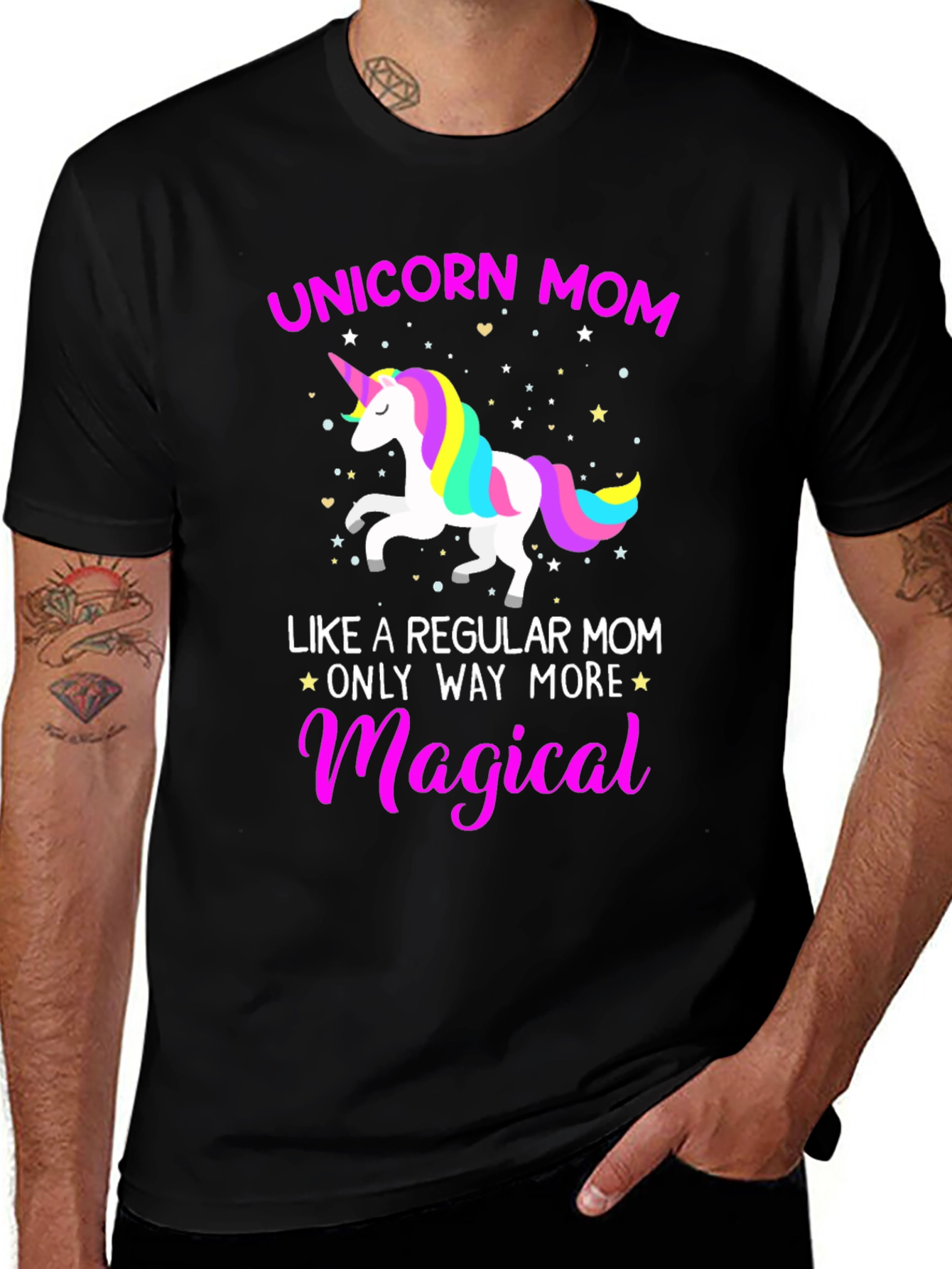 Variant 21 of Unicorn Mom Magical Graphic Tee