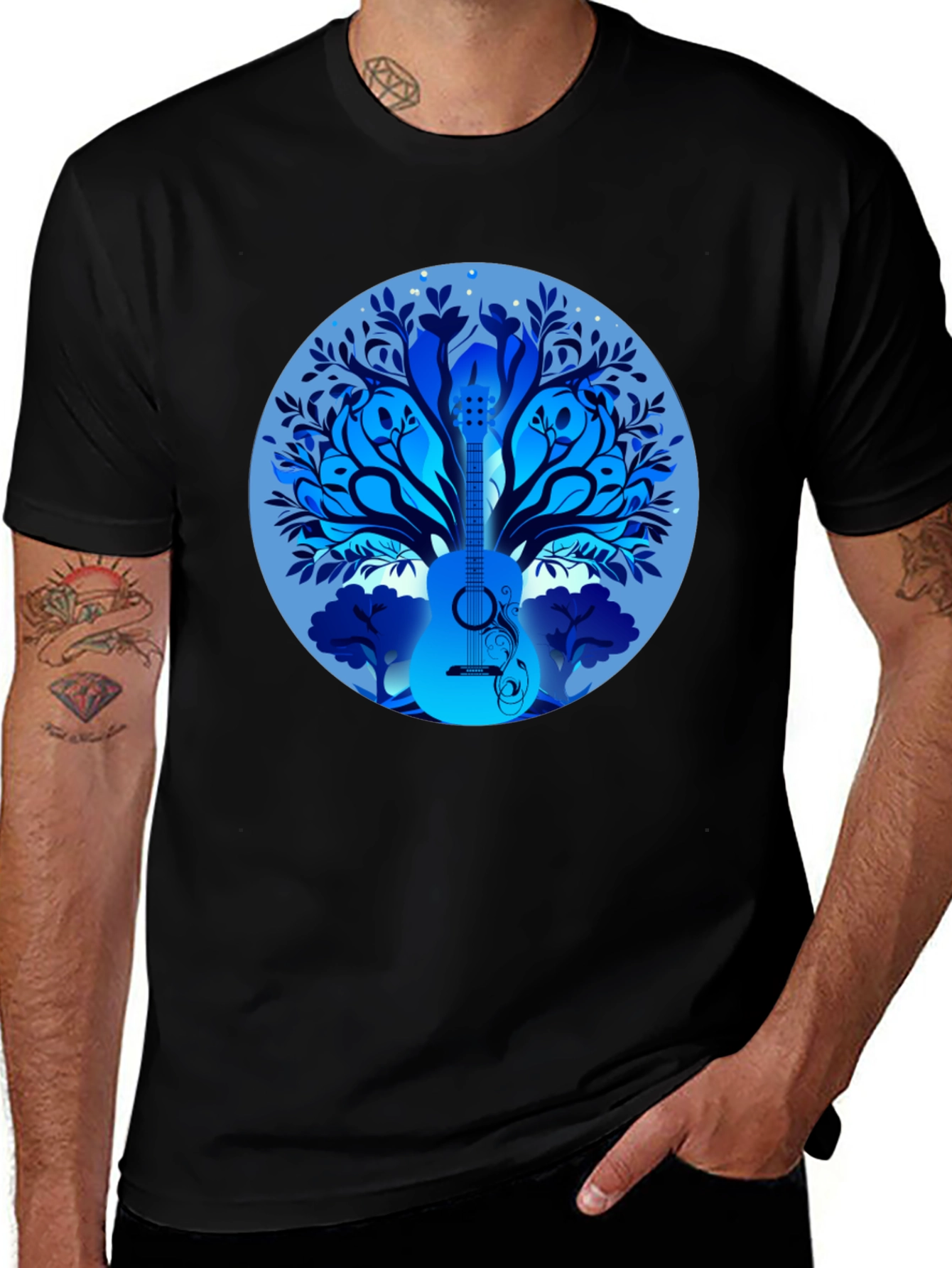 Variant 11 of Guitar Tree T-Shirt - Music Lover Tee