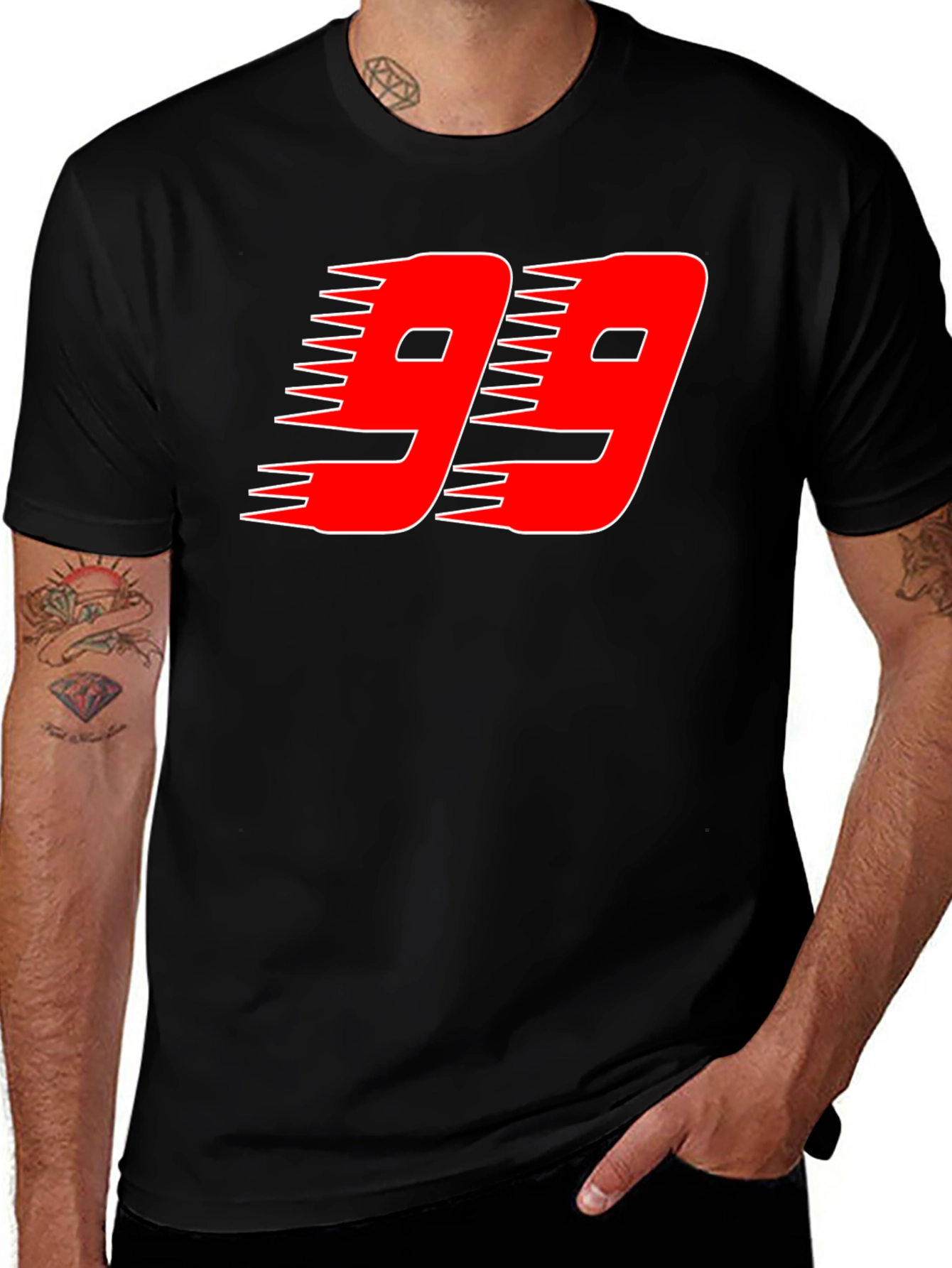 Variant 19 of Retro Racing Number 99 Graphic T-Shirt