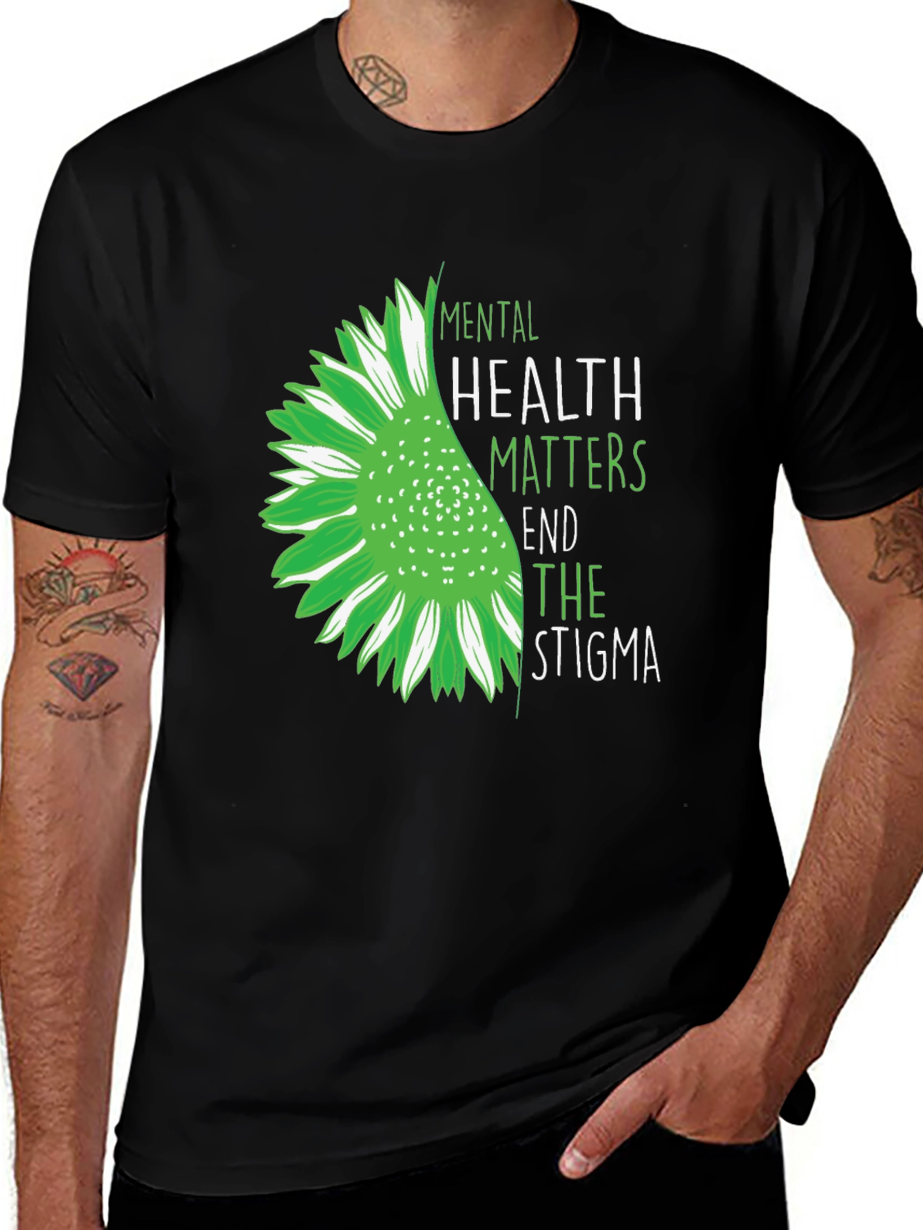 Variant 24 of Mental Health Matters Black Graphic Tee