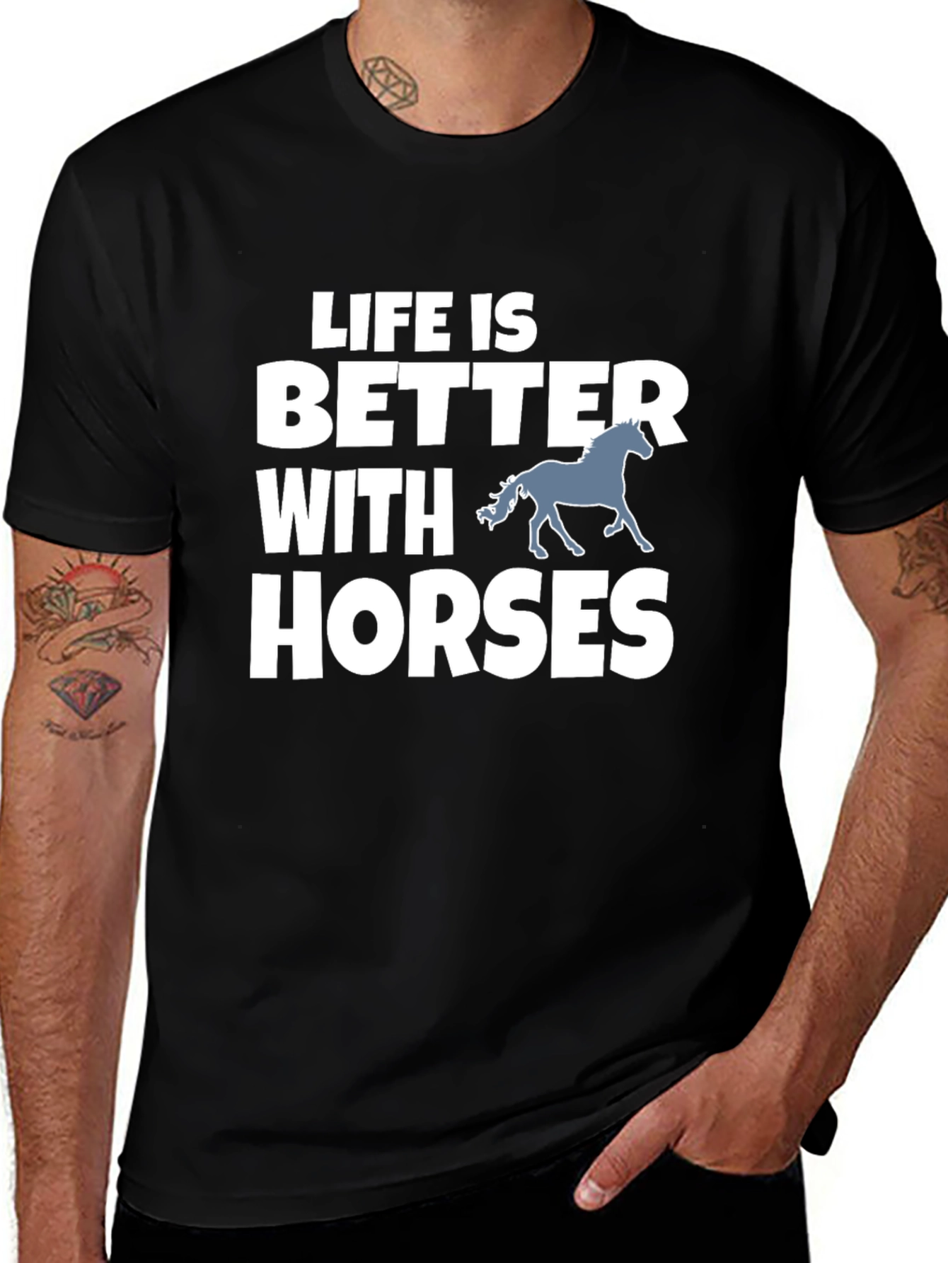 Variant 15 of Life is Better with Horses Graphic Tee
