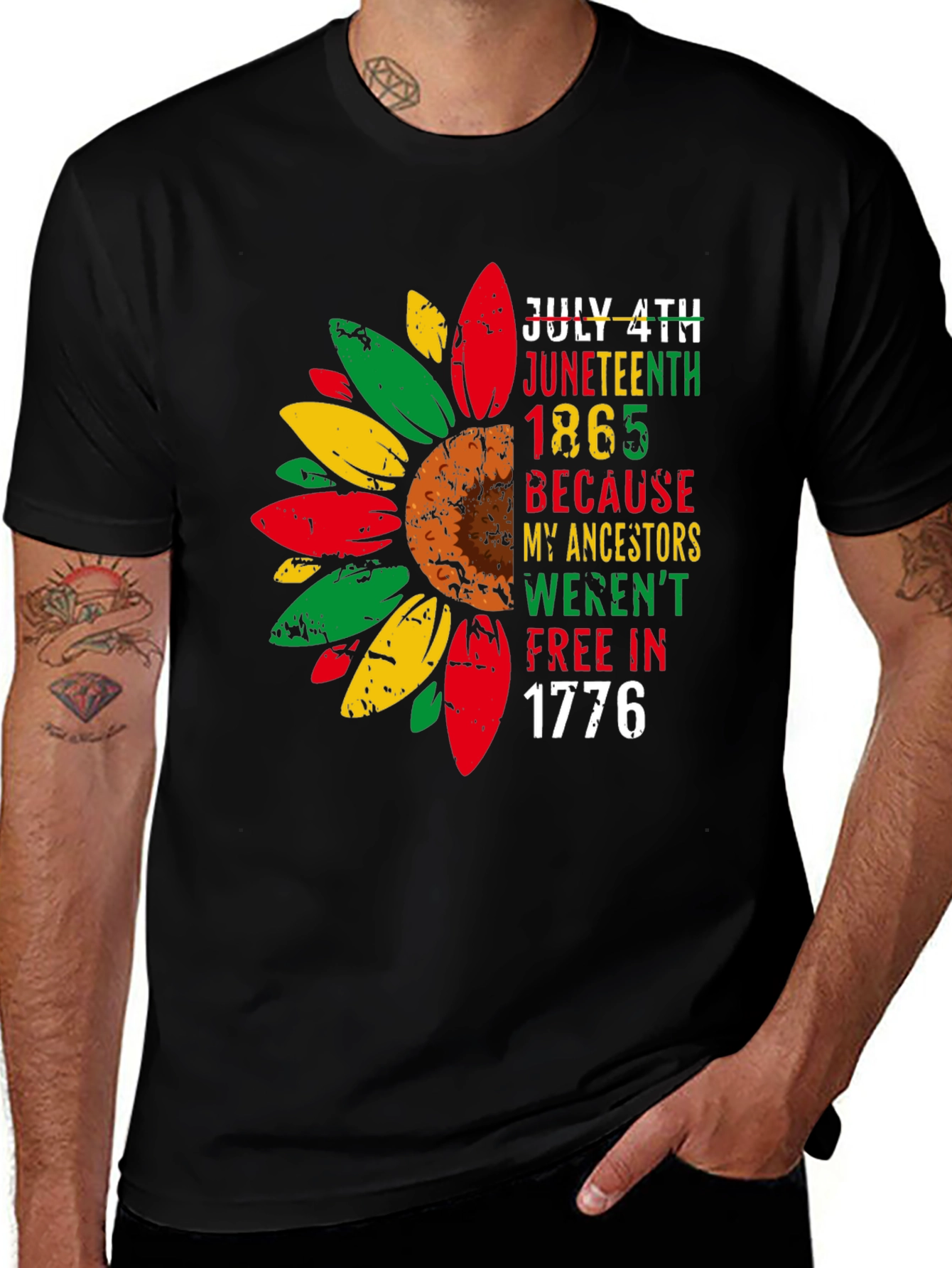 Juneteenth Freedom Sunflower T-Shirt