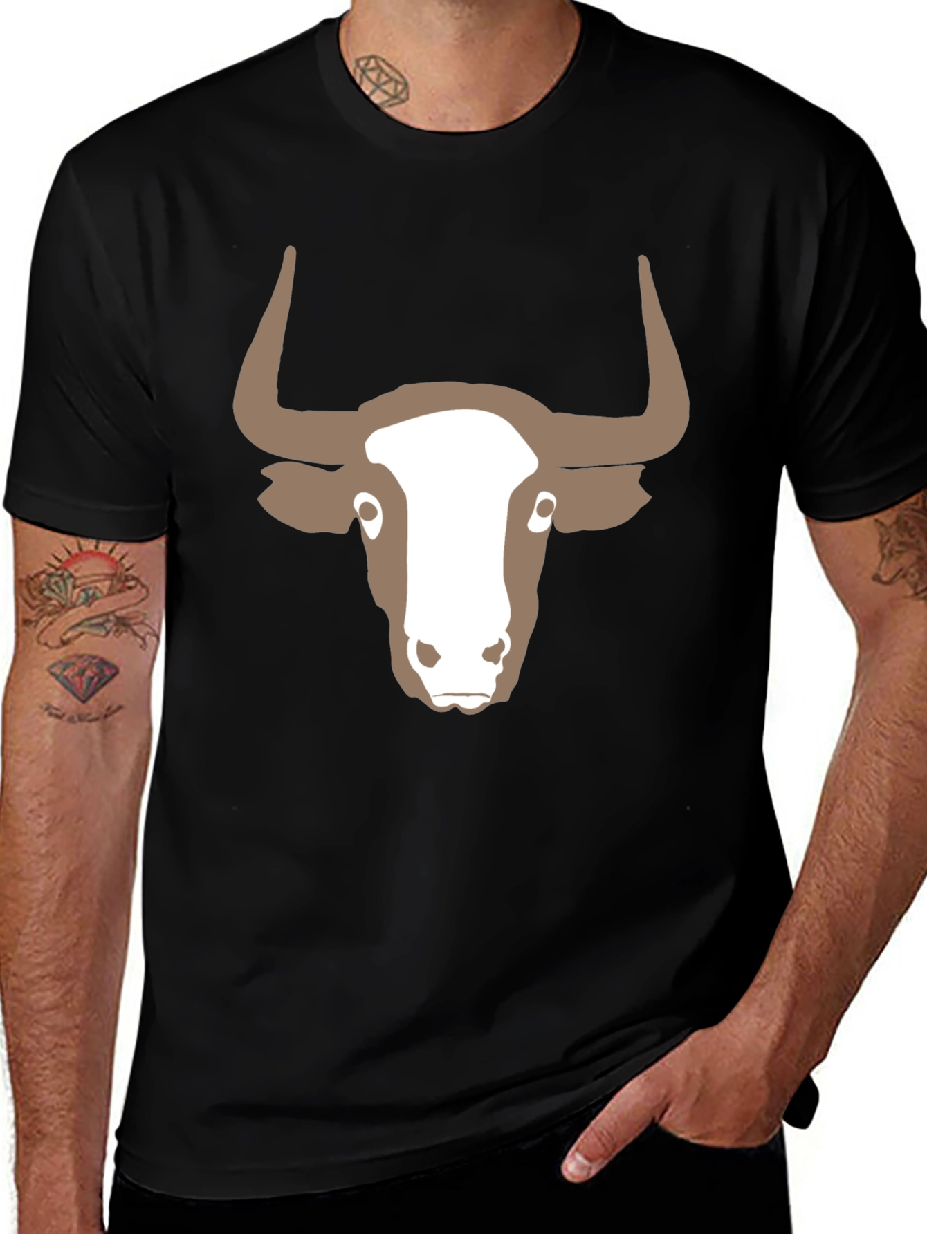 Variant 10 of Bull Graphic Tee - Stylish Black Cotton Shirt