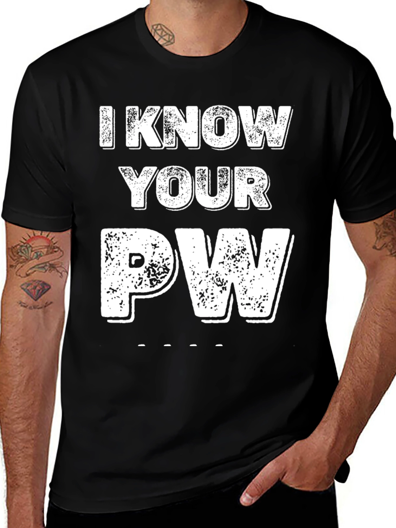 Variant 2 of I Know Your PW Graphic Tee - Novelty Password Shirt