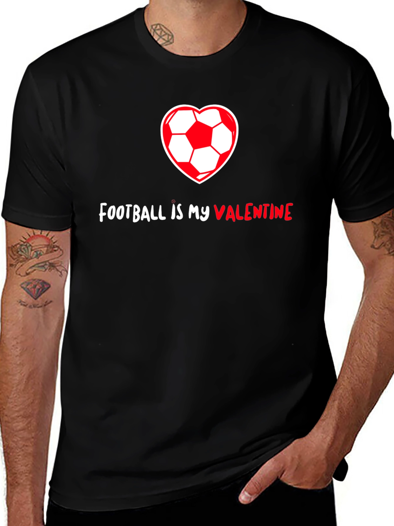 Variant 3 of Football is my Valentine T-Shirt