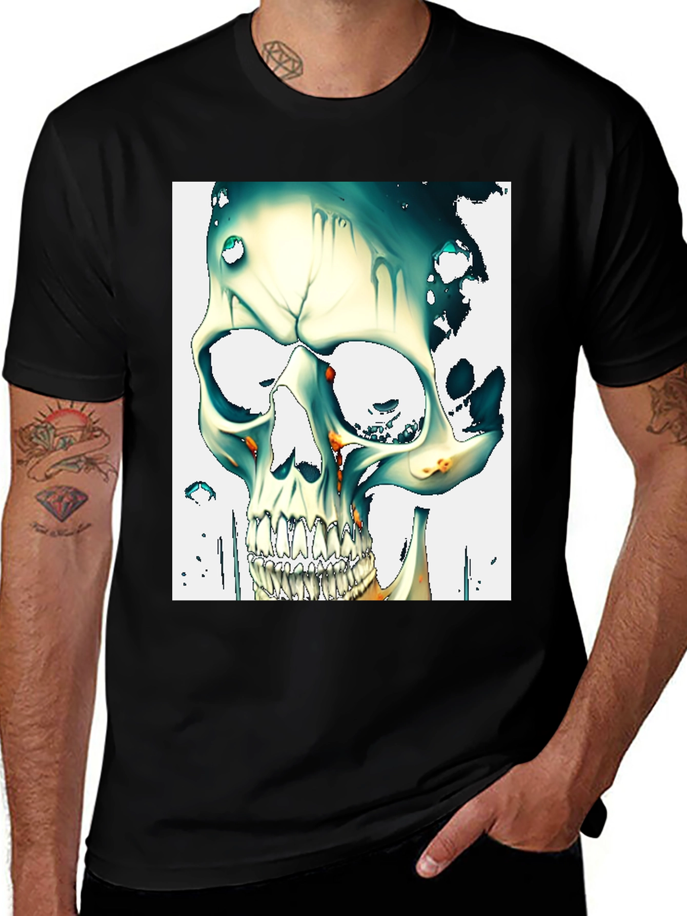 Variant 28 of Skull Graphic Tee - Unique Artistic Design