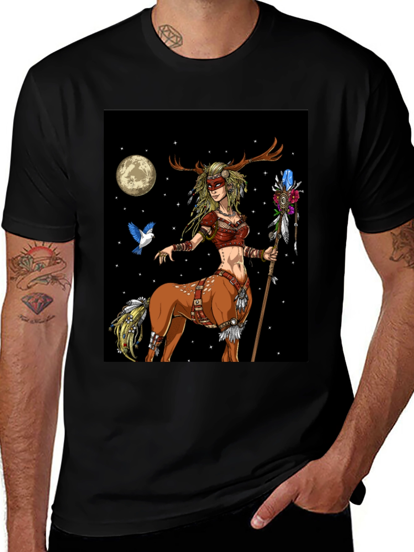 Centaur Woman Graphic Tee - Fantasy Art Shirt
