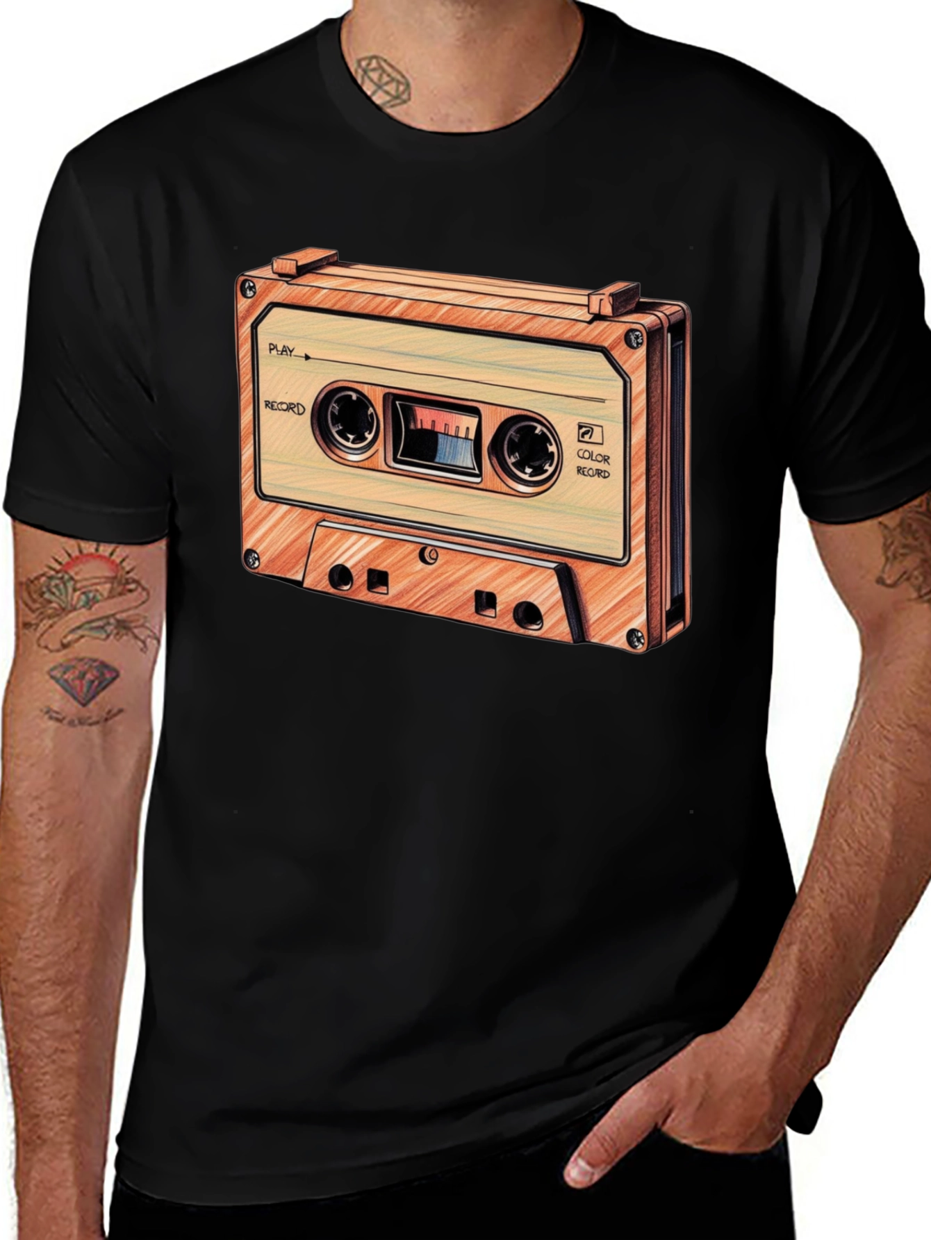 Variant 25 of Retro Cassette Tape Graphic T-Shirt - Vintage Music Lover Tee
