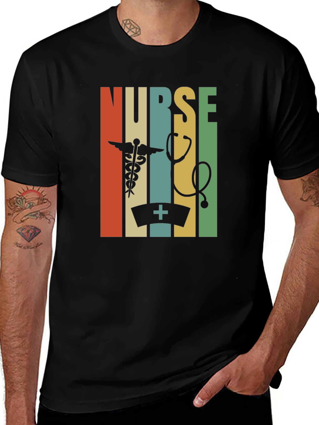 Retro Nurse T-Shirt: Healthcare Hero Style