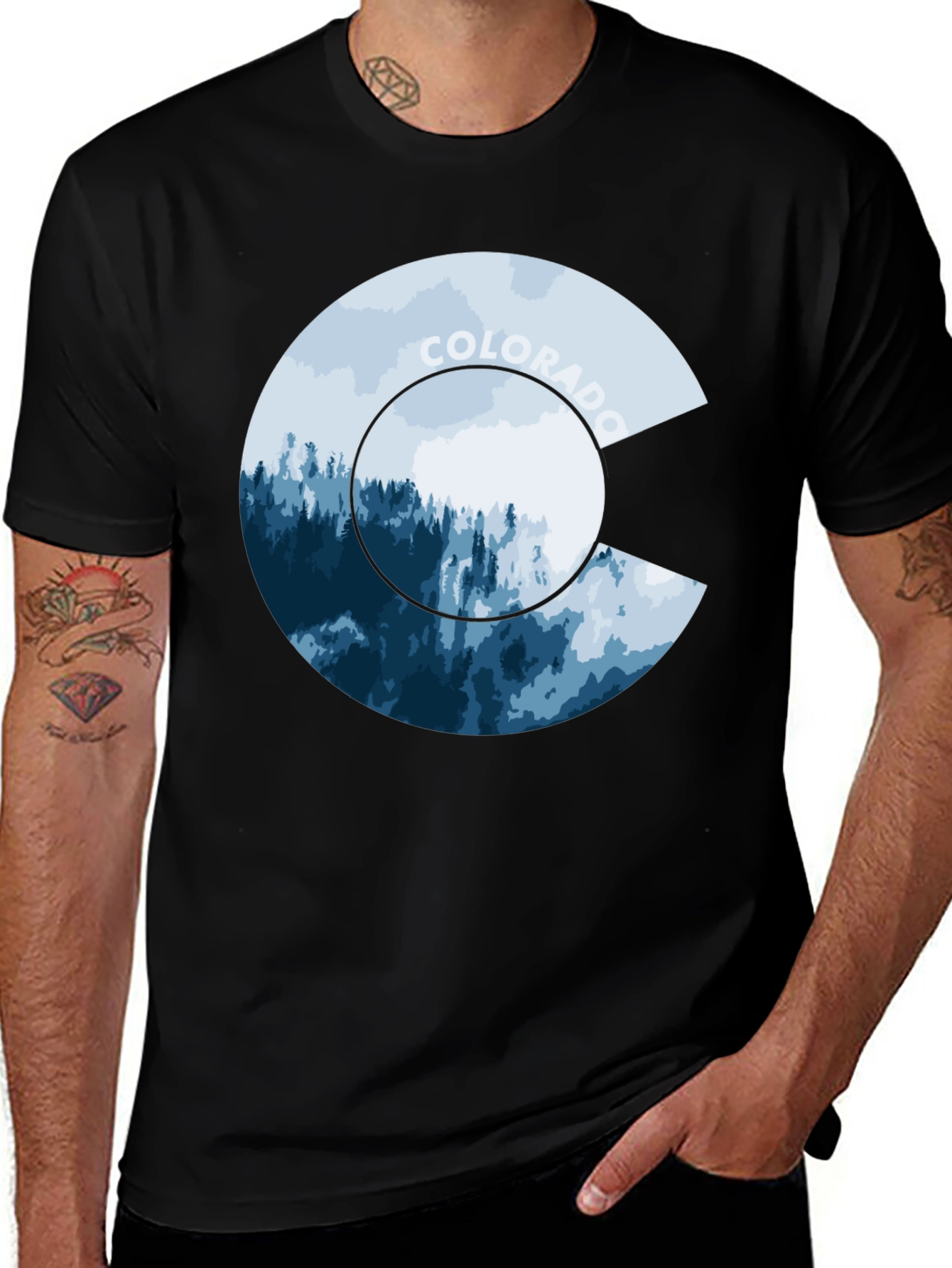 Colorado C Graphic T-Shirt - Mountain Design