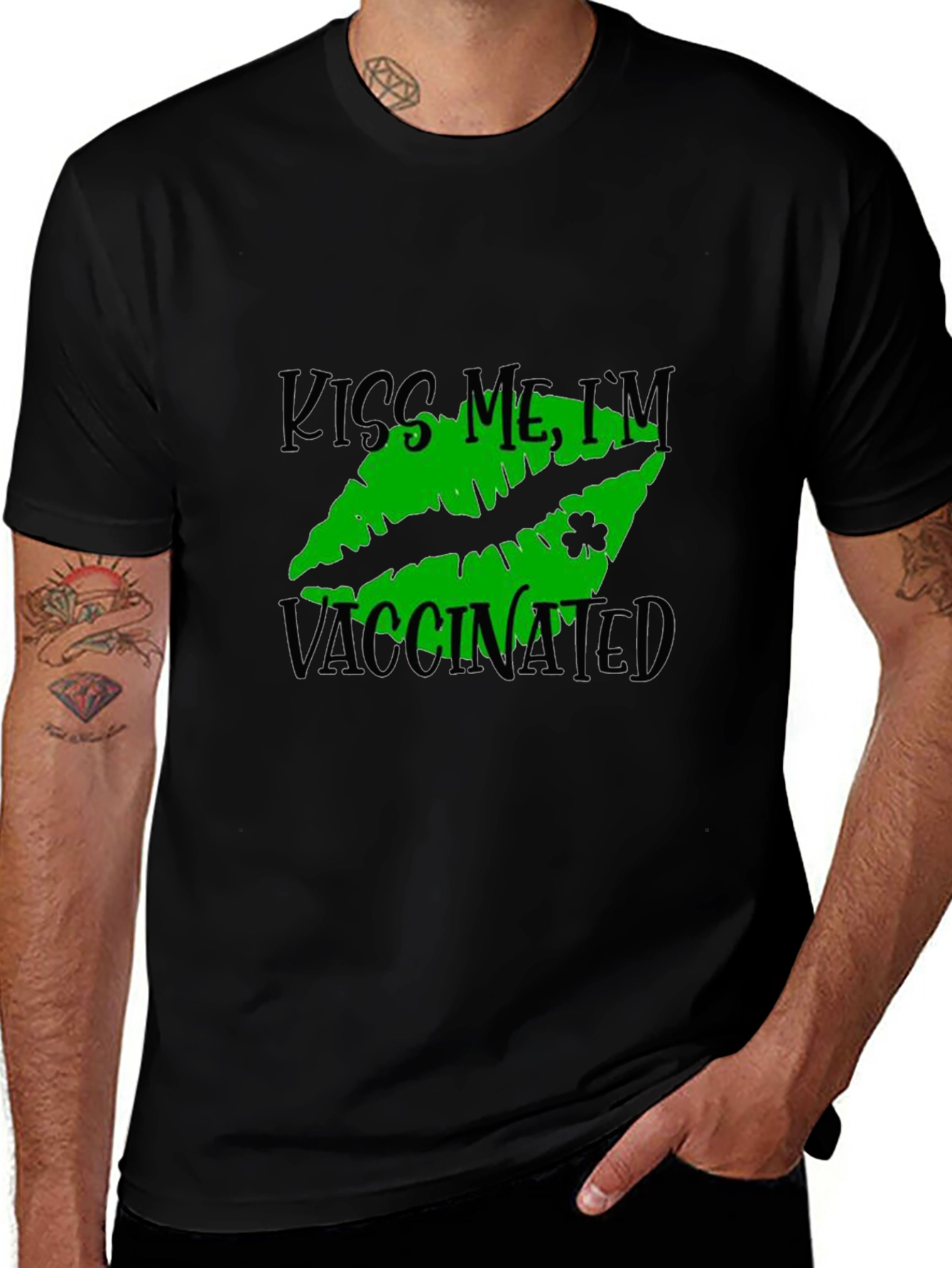 Kiss Me I'm Vaccinated St. Patrick's Day Tee