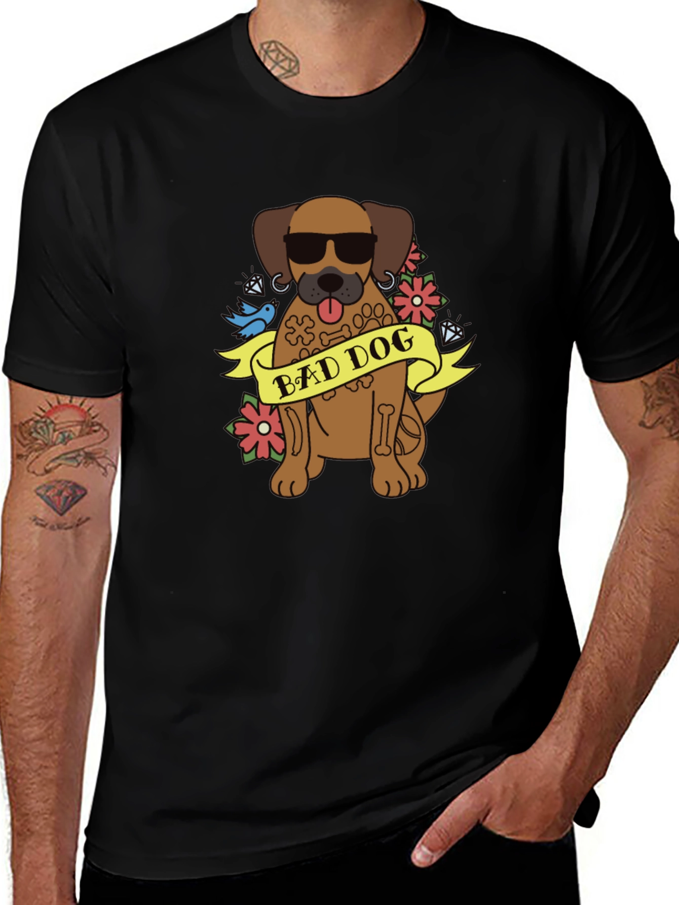 Bad Dog Graphic T-Shirt - Cool Canine Tee