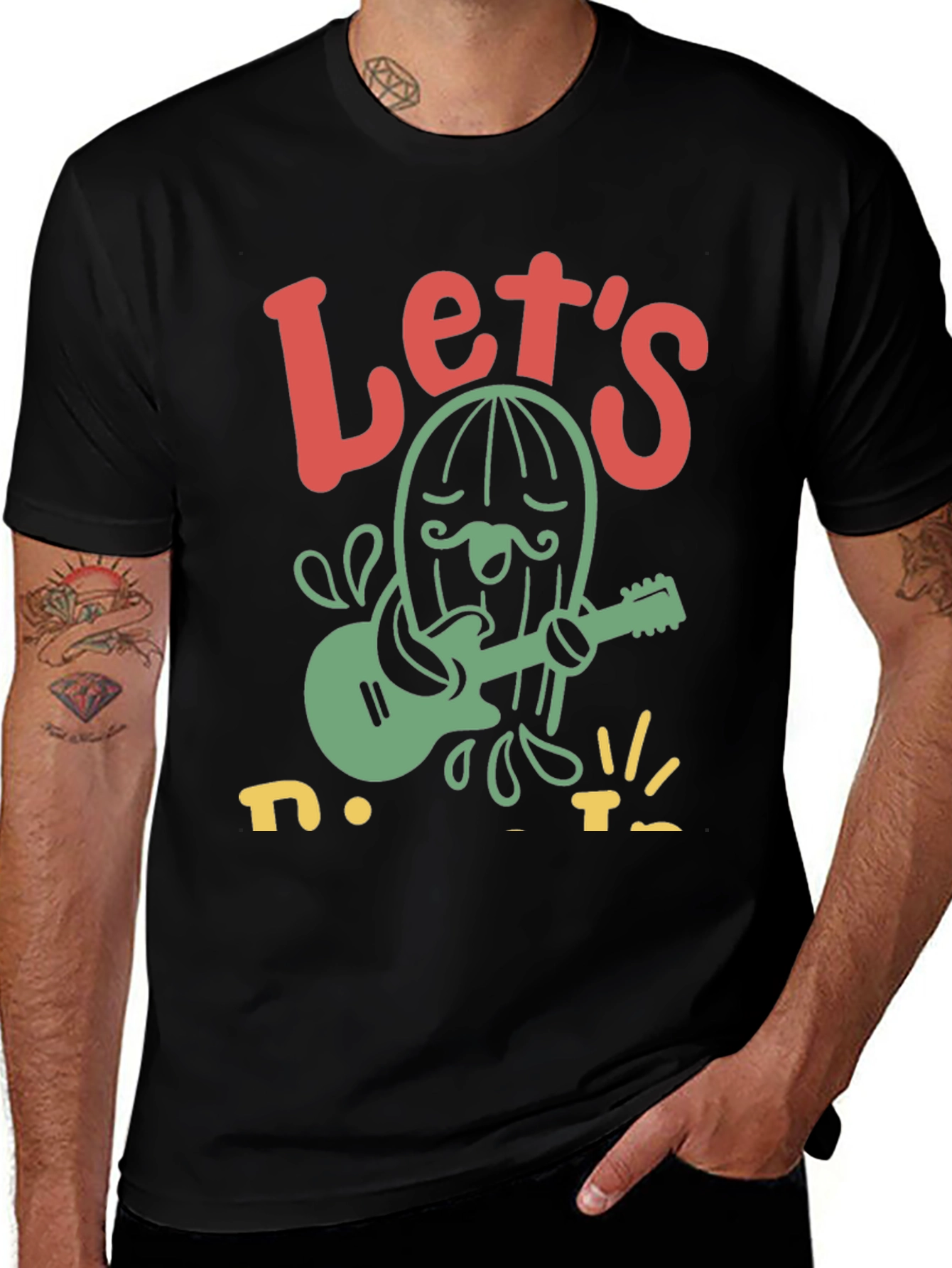 Variant 24 of Let's Rock! Cactus Musician Graphic Tee
