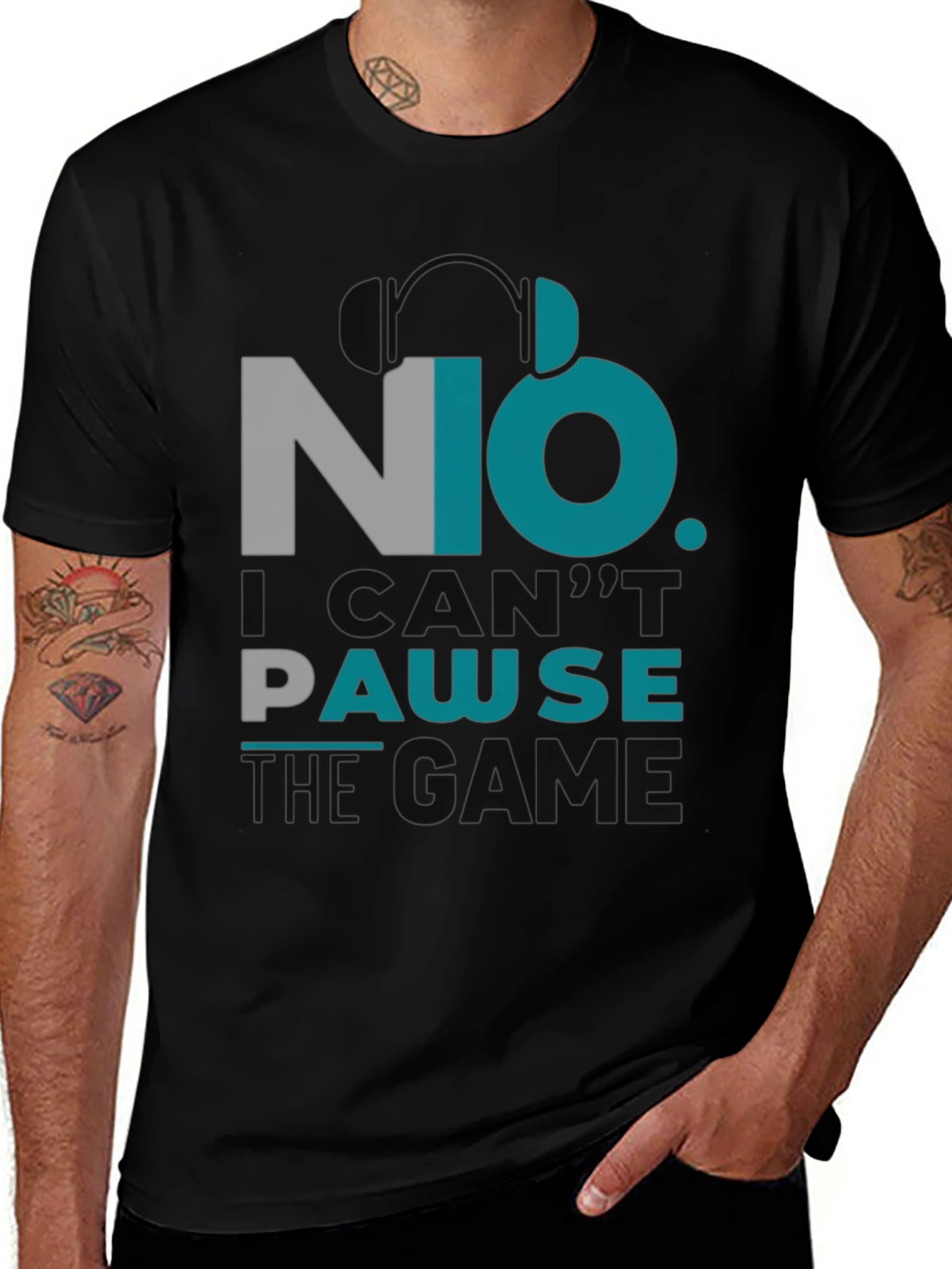 Variant 9 of Gamer T-Shirt - No, I Can't Pause the Game - Funny Tee