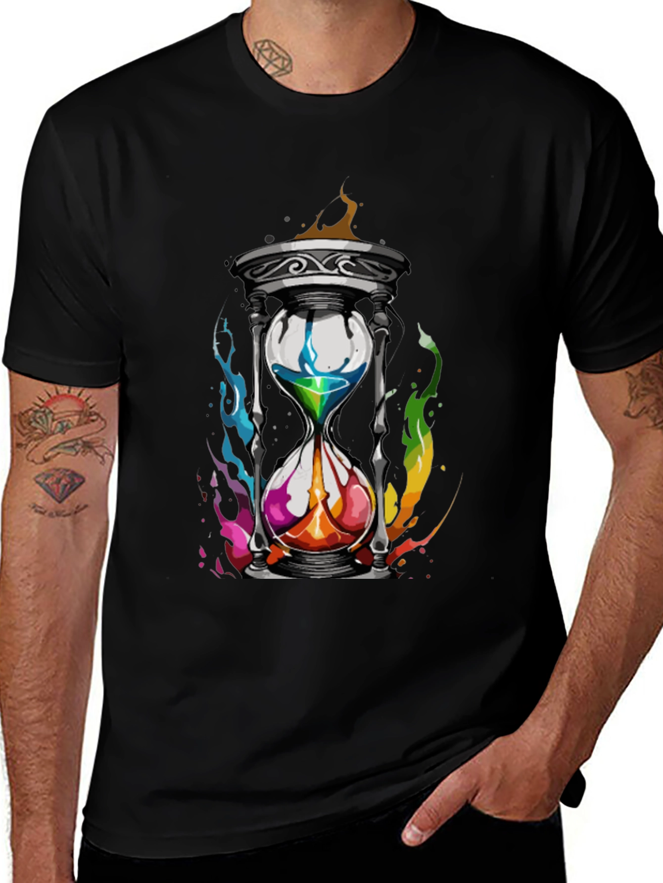 Variant 24 of Colorful Hourglass Graphic T-Shirt