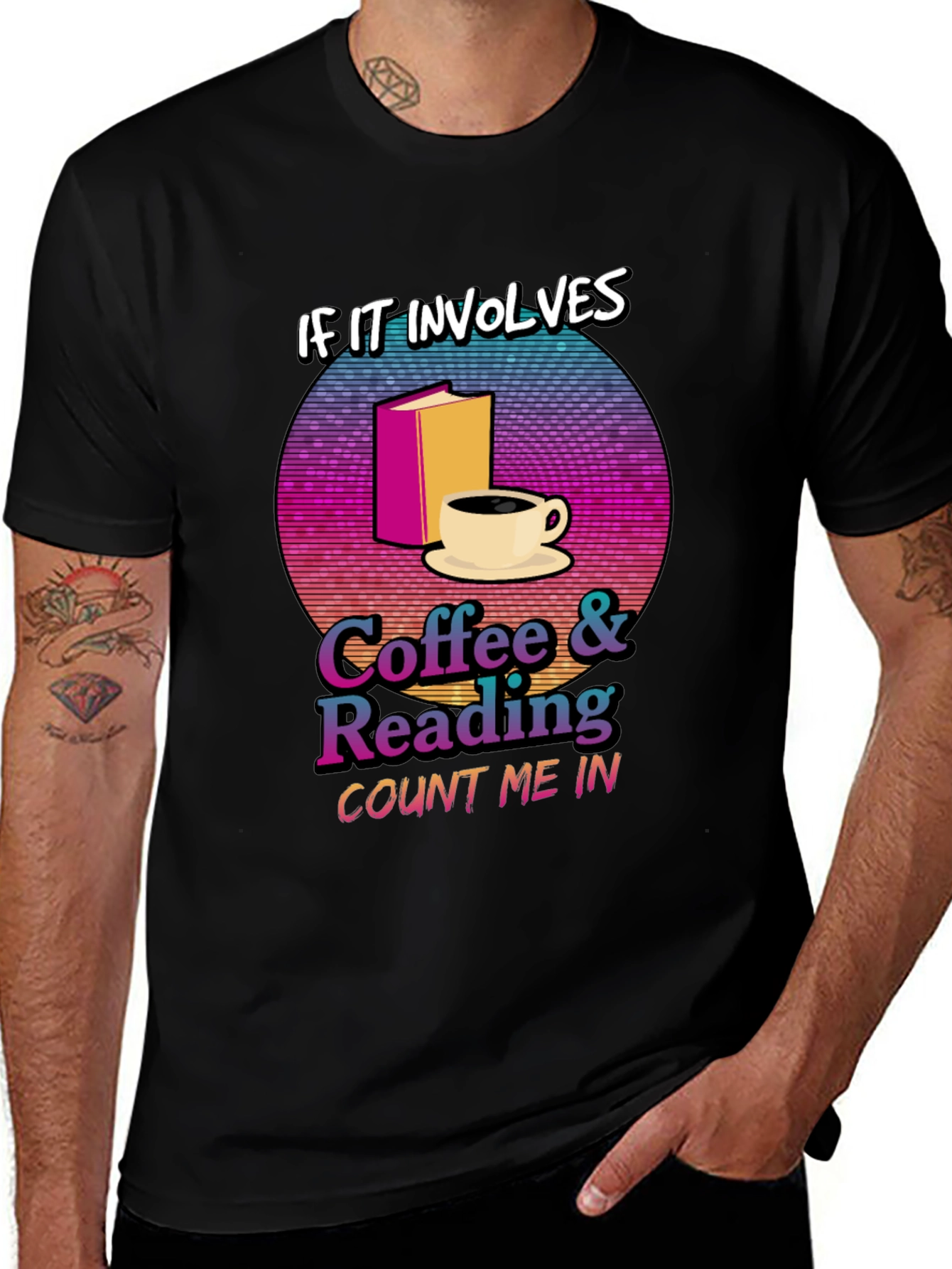 Variant 5 of Coffee & Reading Graphic T-Shirt - Book Lover Tee