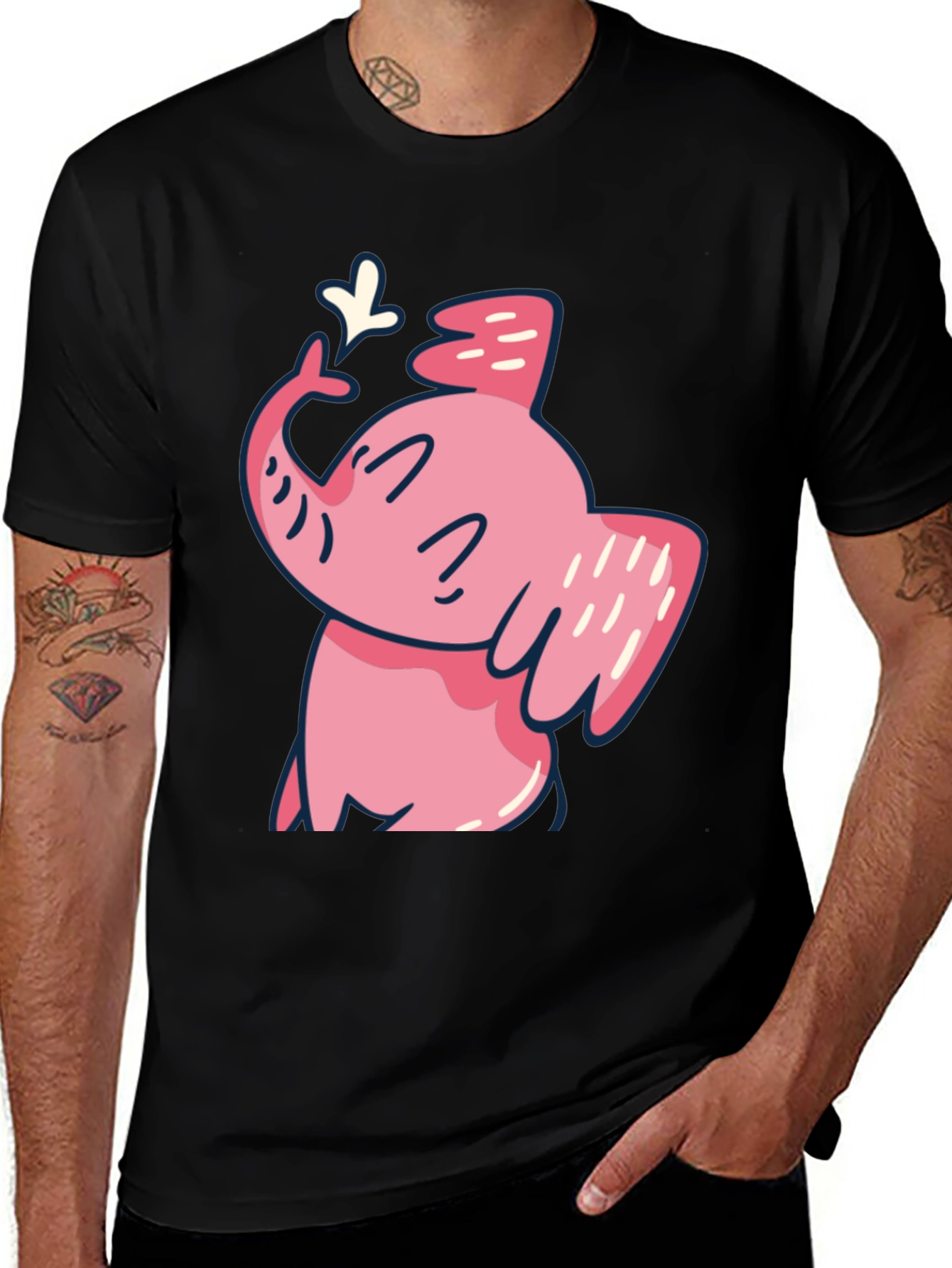 Variant 18 of Cute Pink Elephant Graphic T-Shirt