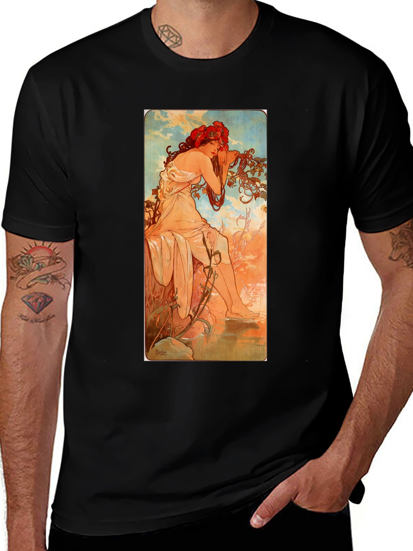 Variant 13 of Art Nouveau Woman Graphic Tee