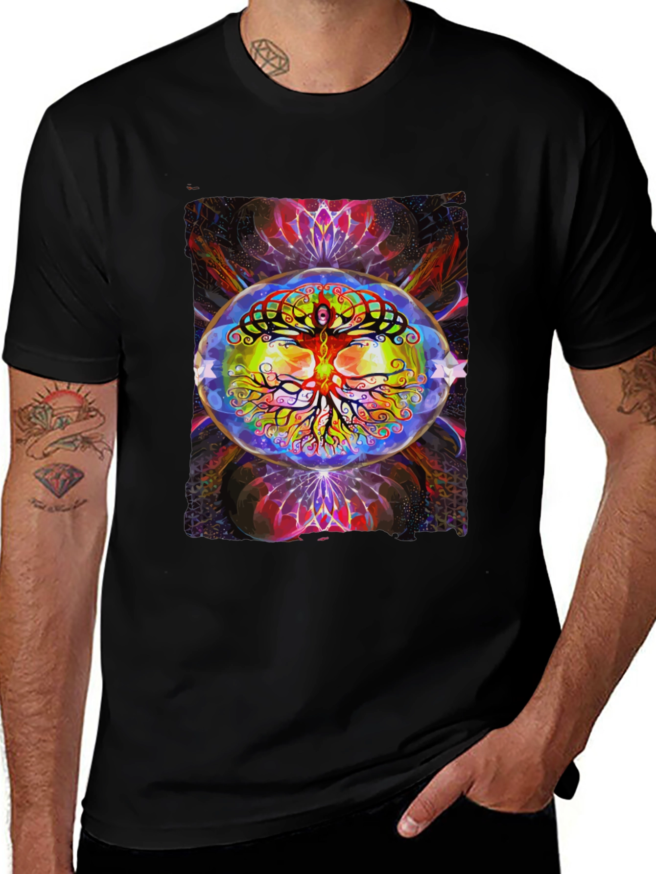 Variant 6 of Psychedelic Tree of Life Graphic Tee